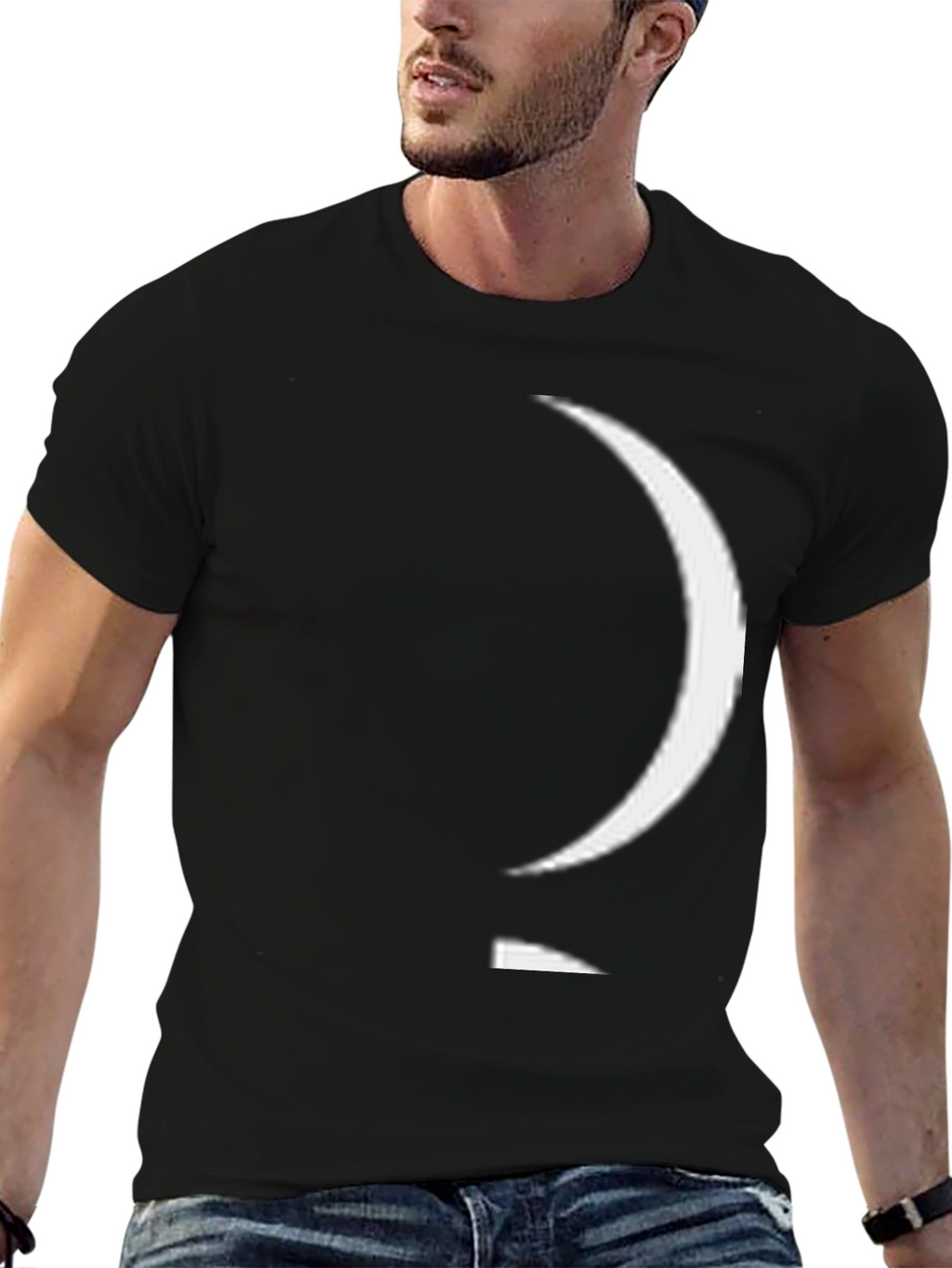 Abstract Graphic Black Tee