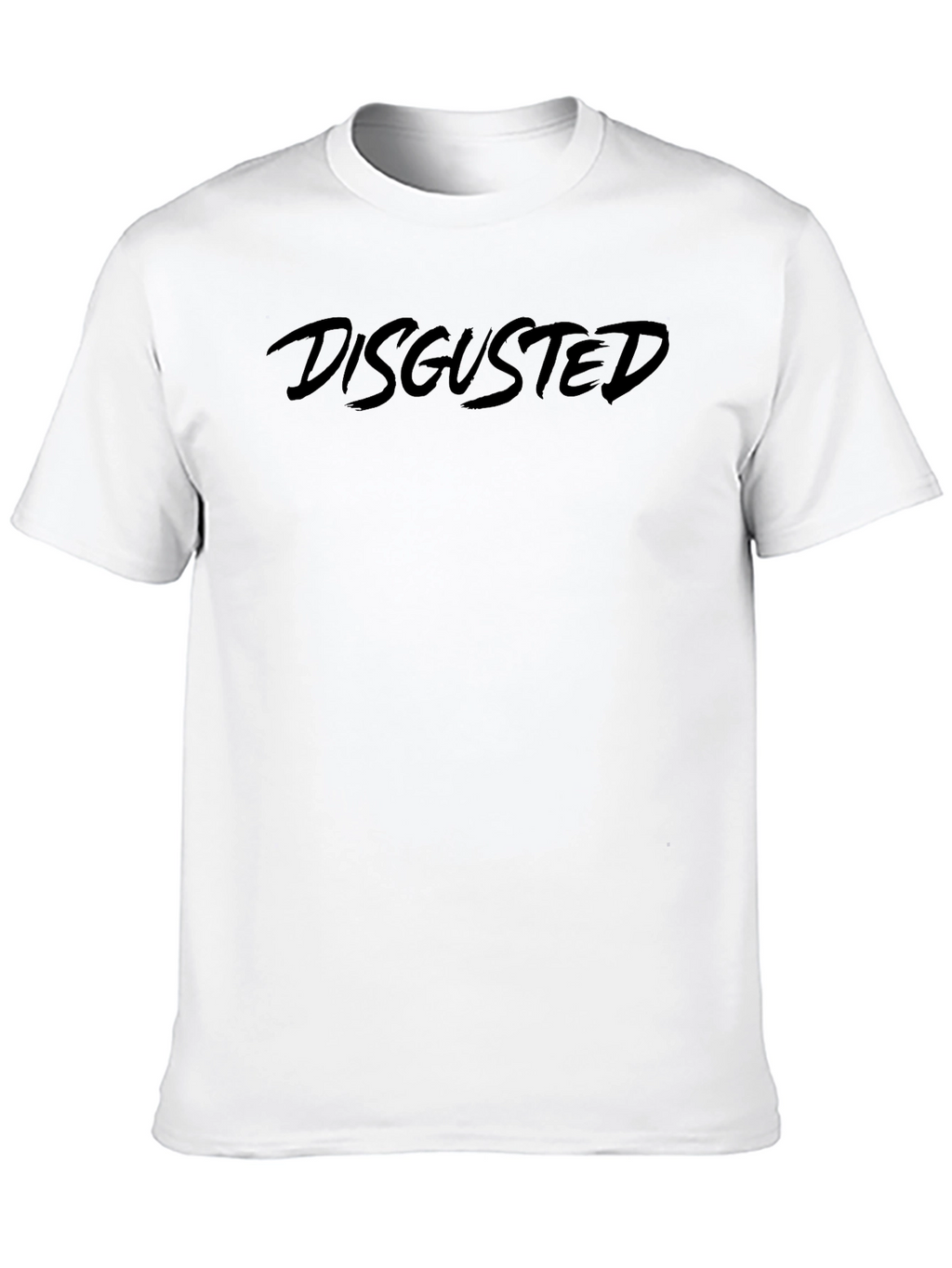 Disgusted Graphic Tee - Black Cotton Comfort