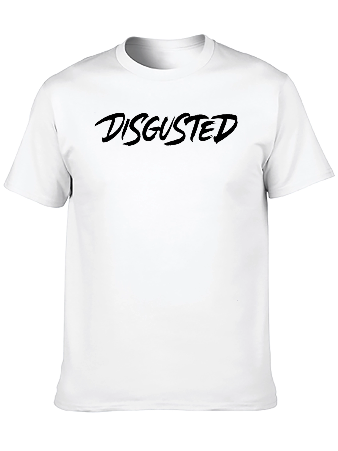 Disgusted Graphic Tee - Black Cotton Comfort