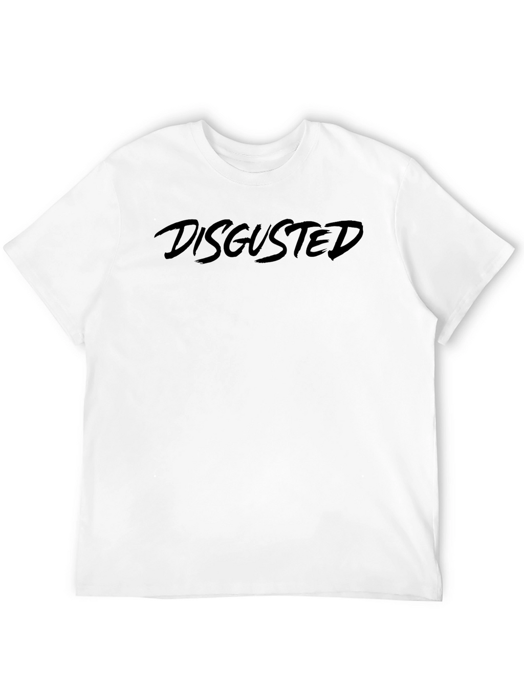 Disgusted Graphic Tee - Black Cotton Comfort