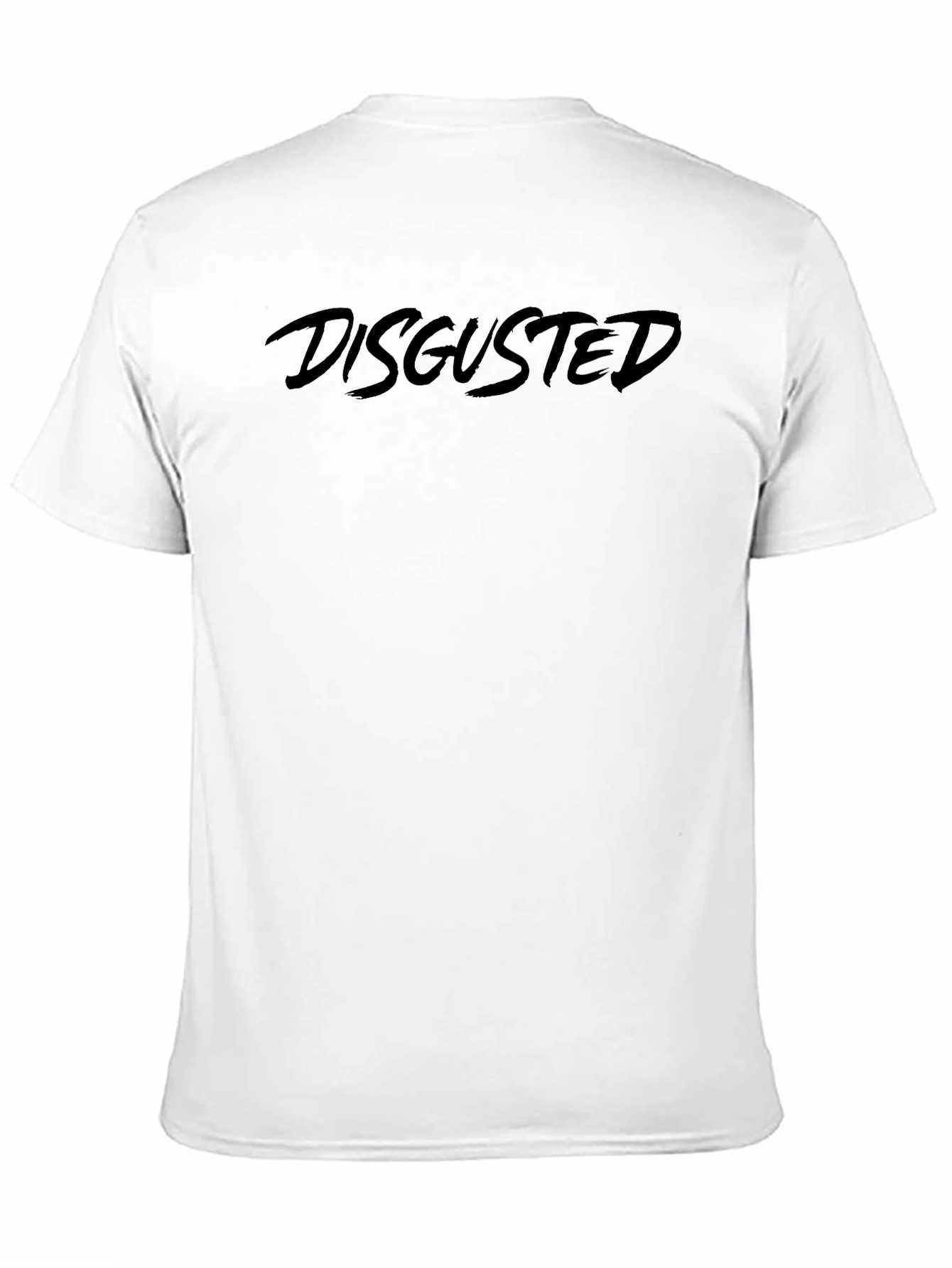 Disgusted Graphic Tee - Black Cotton Comfort