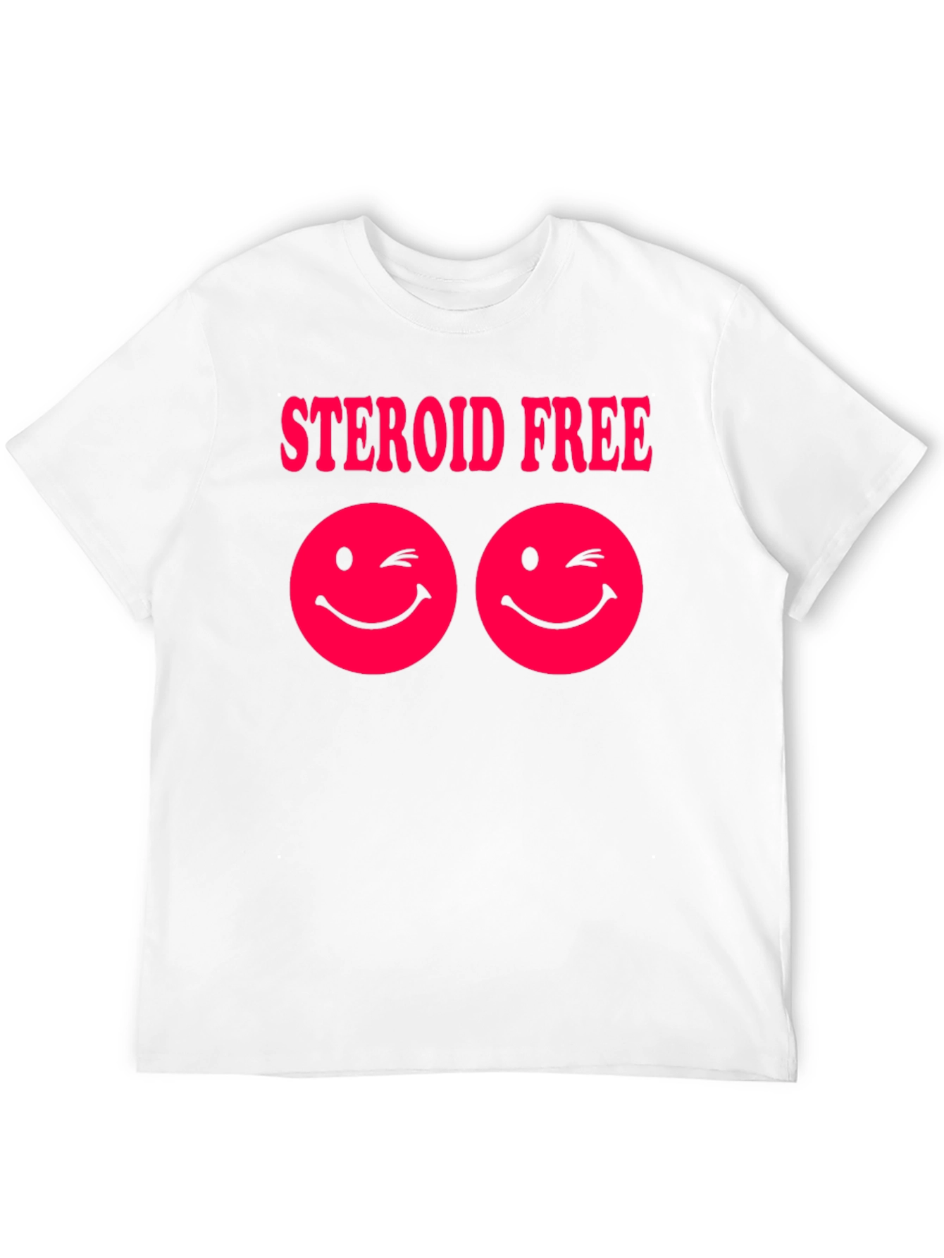 Steroid Free Wink Face Graphic Tee