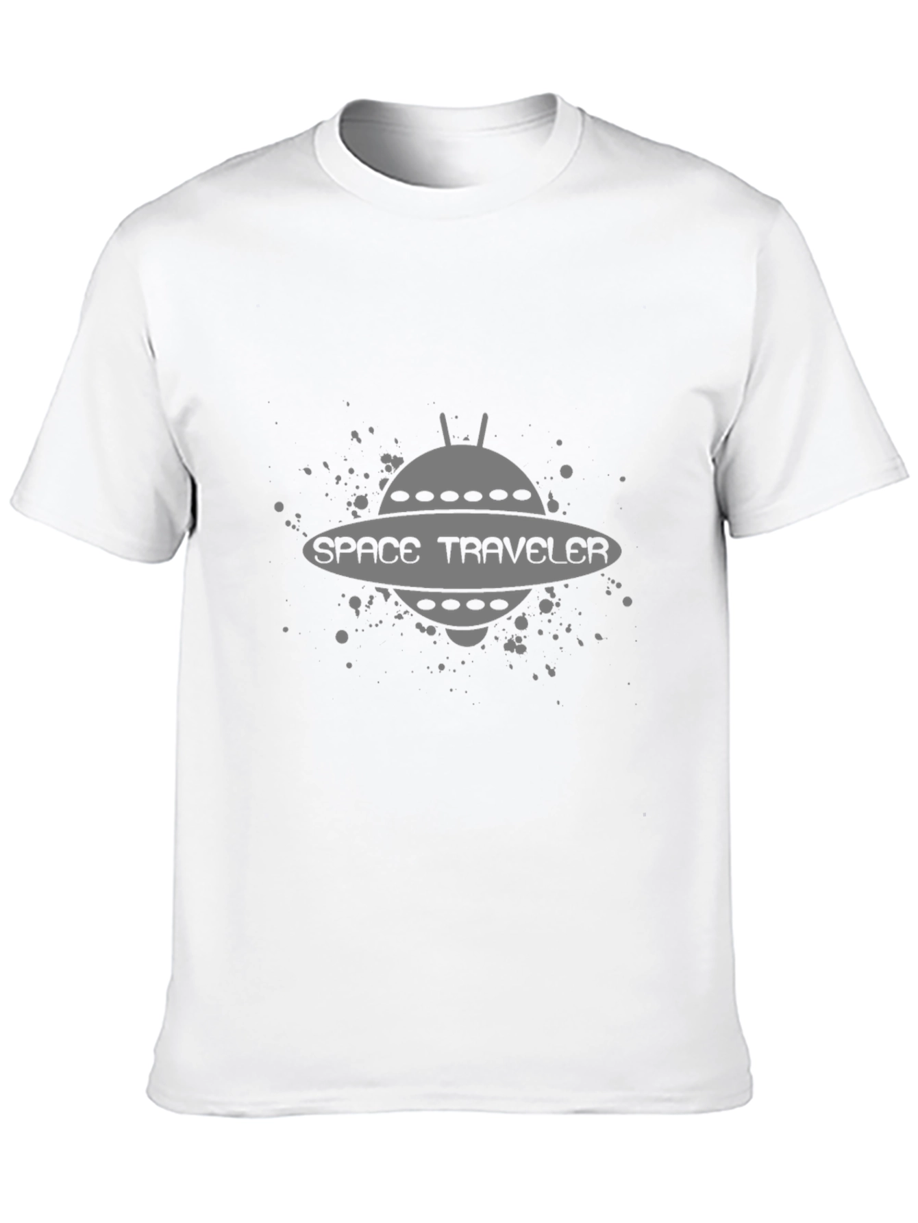 Space Traveler Graphic Tee - Black Cotton Comfort