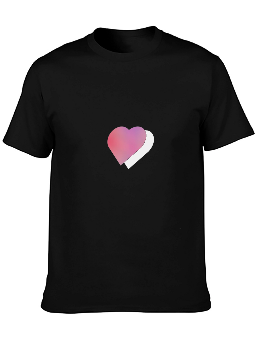 Heart Graphic Tee - Stylish Black T-Shirt