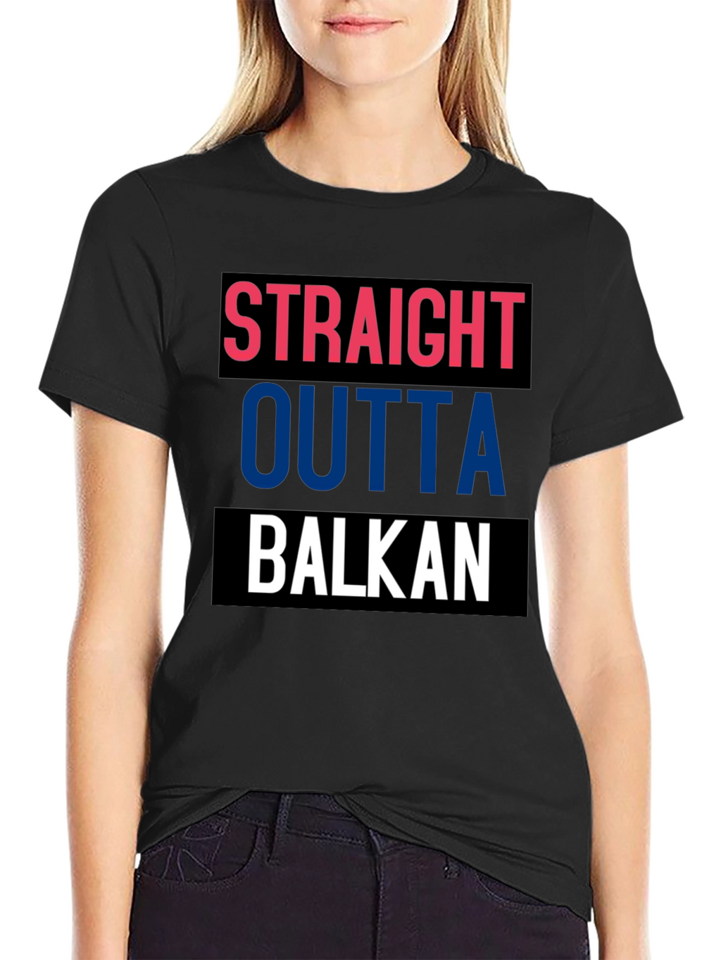 Straight Outta Balkan T-Shirt - Cool Graphic Tee