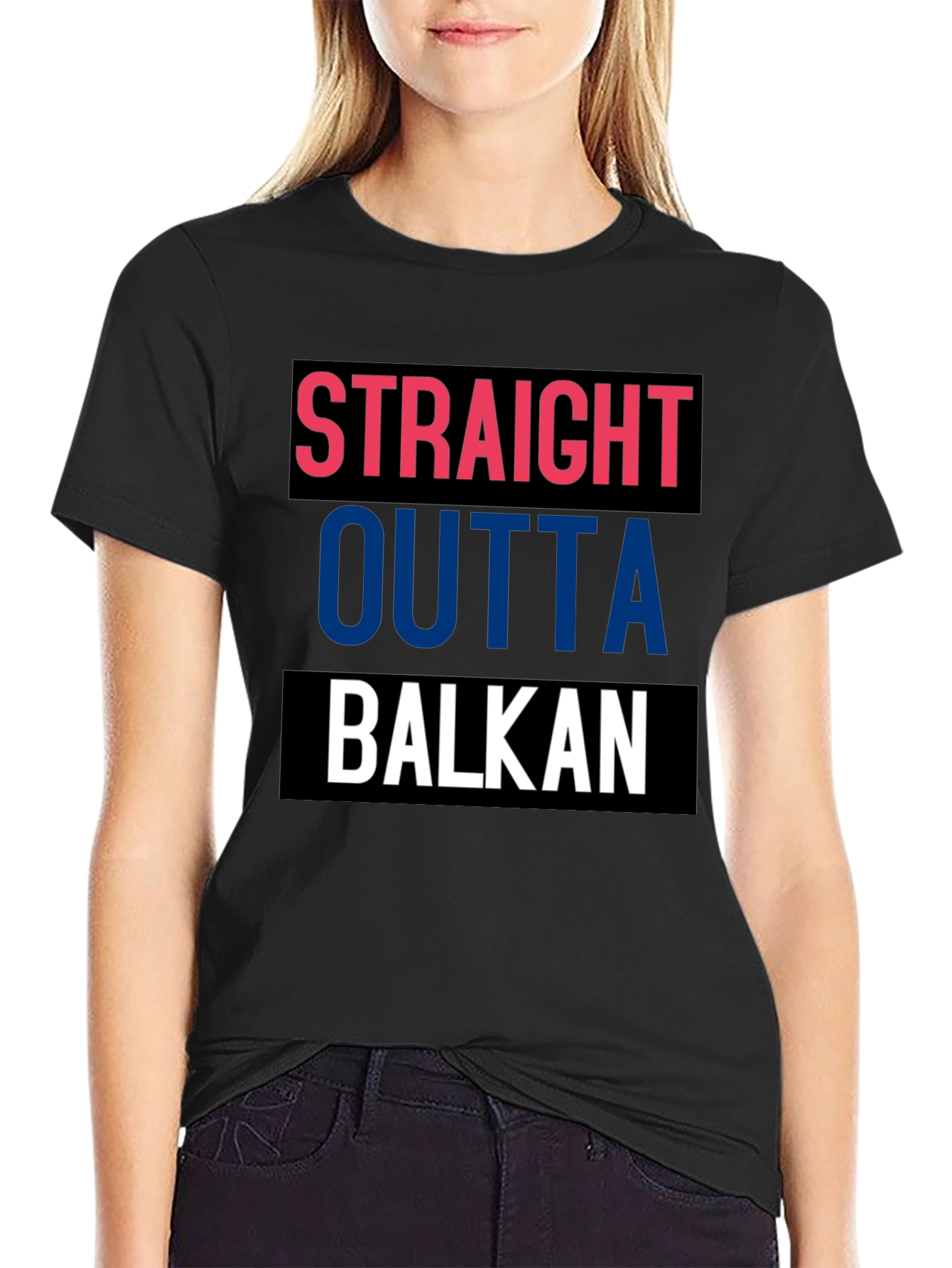 Straight Outta Balkan T-Shirt - Cool Graphic Tee