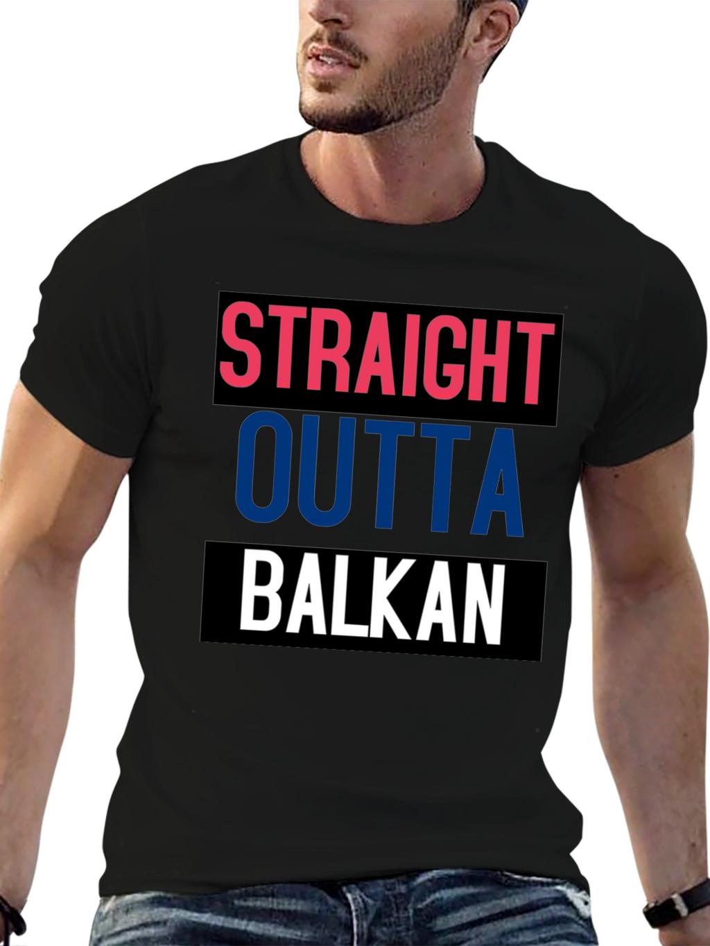 Straight Outta Balkan T-Shirt - Cool Graphic Tee