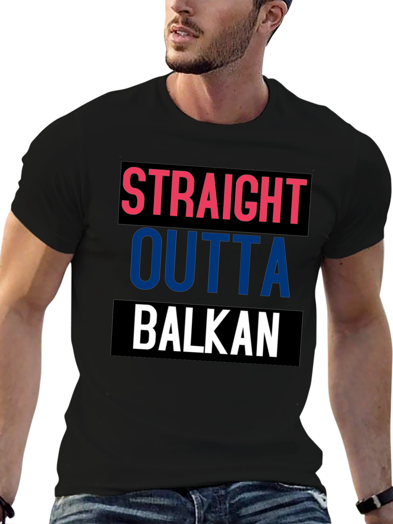 Straight Outta Balkan T-Shirt - Cool Graphic Tee