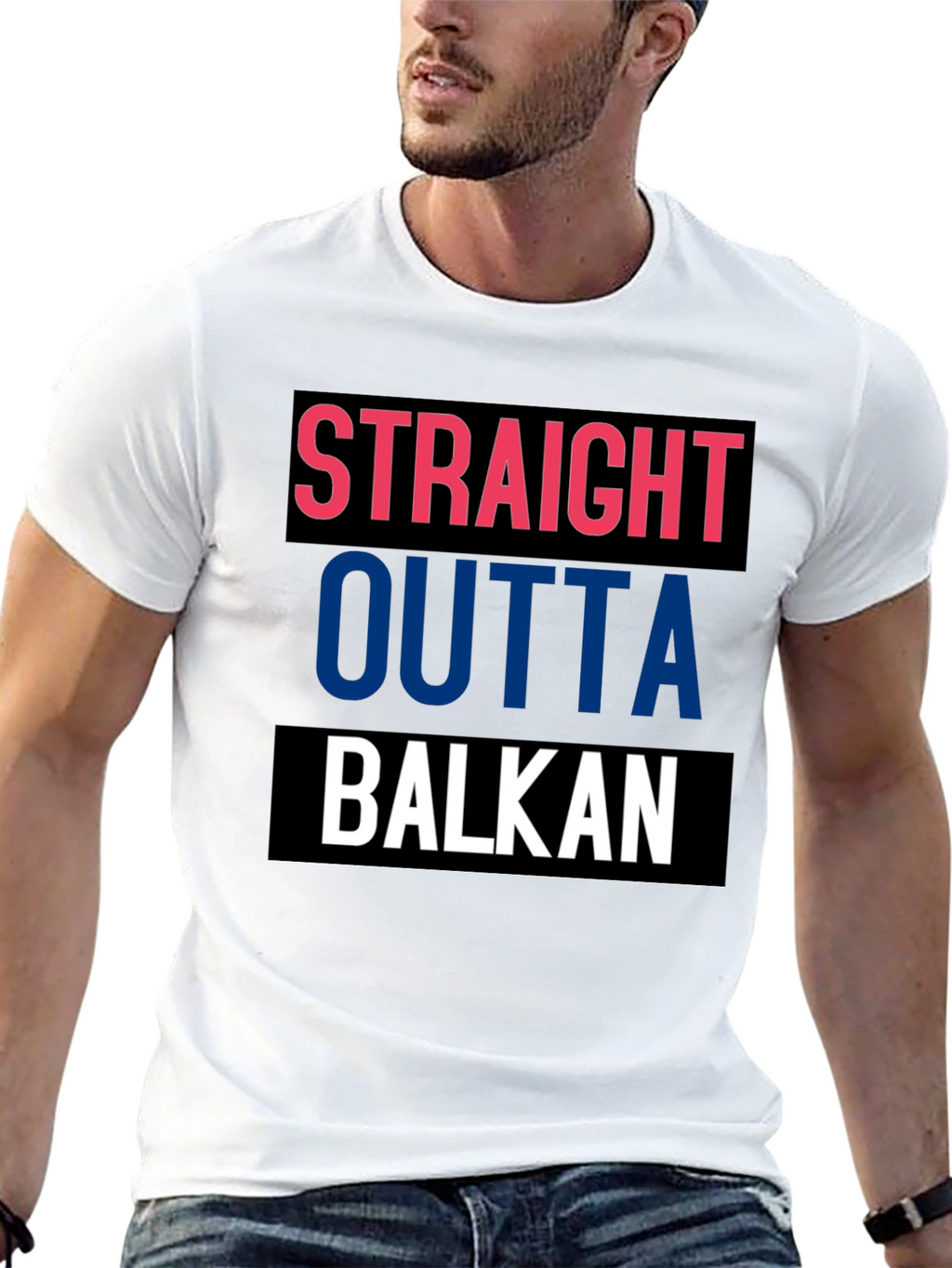 Straight Outta Balkan T-Shirt - Cool Graphic Tee