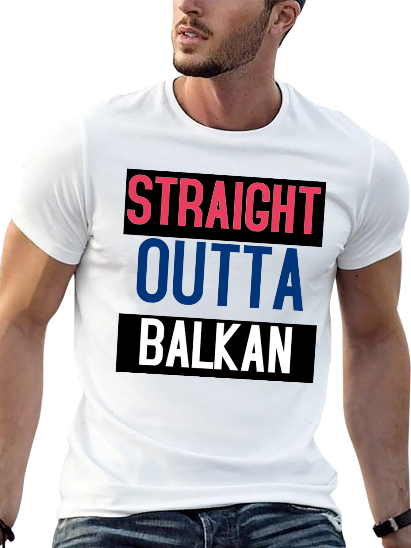 Straight Outta Balkan T-Shirt - Cool Graphic Tee