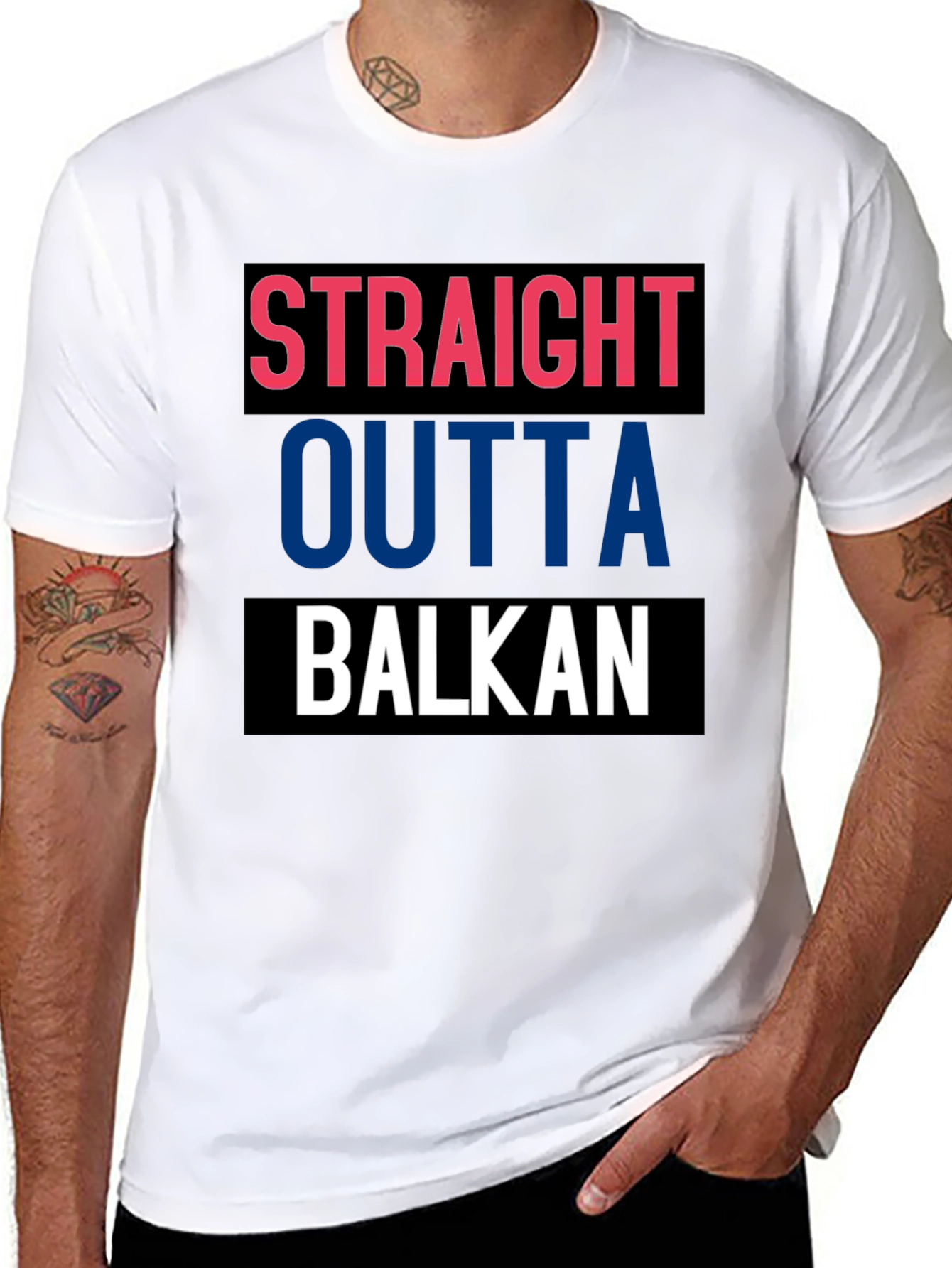Straight Outta Balkan T-Shirt - Cool Graphic Tee