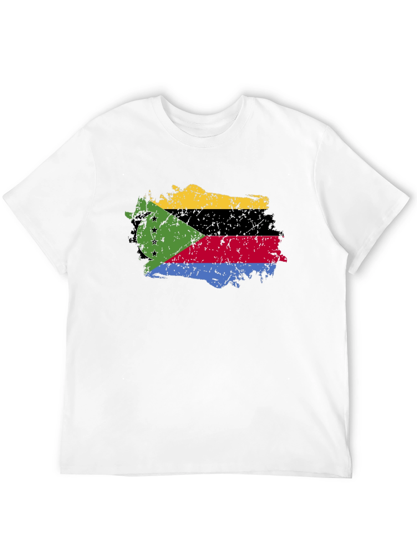Comoros Flag Grunge T-Shirt