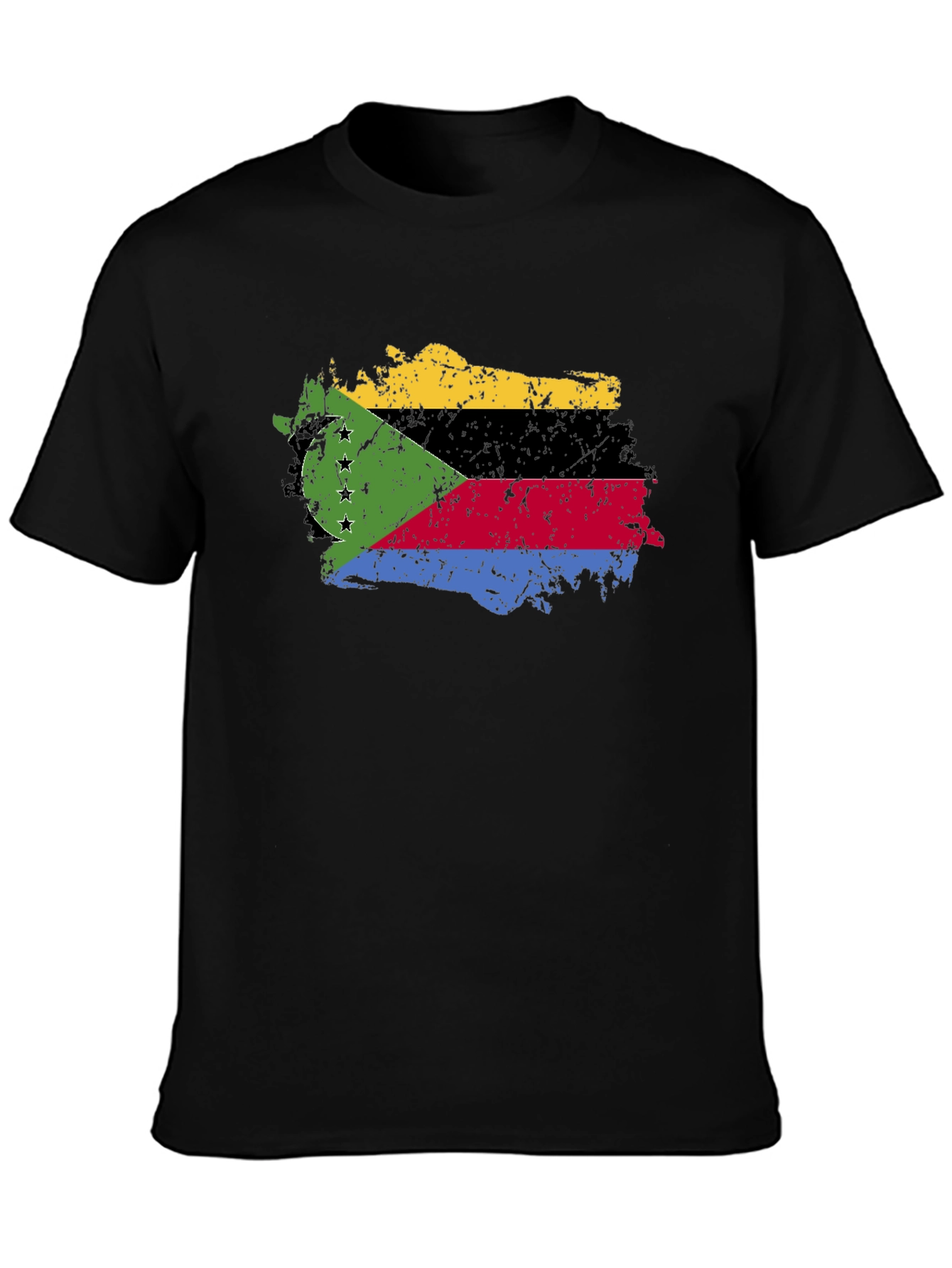 Comoros Flag Grunge T-Shirt