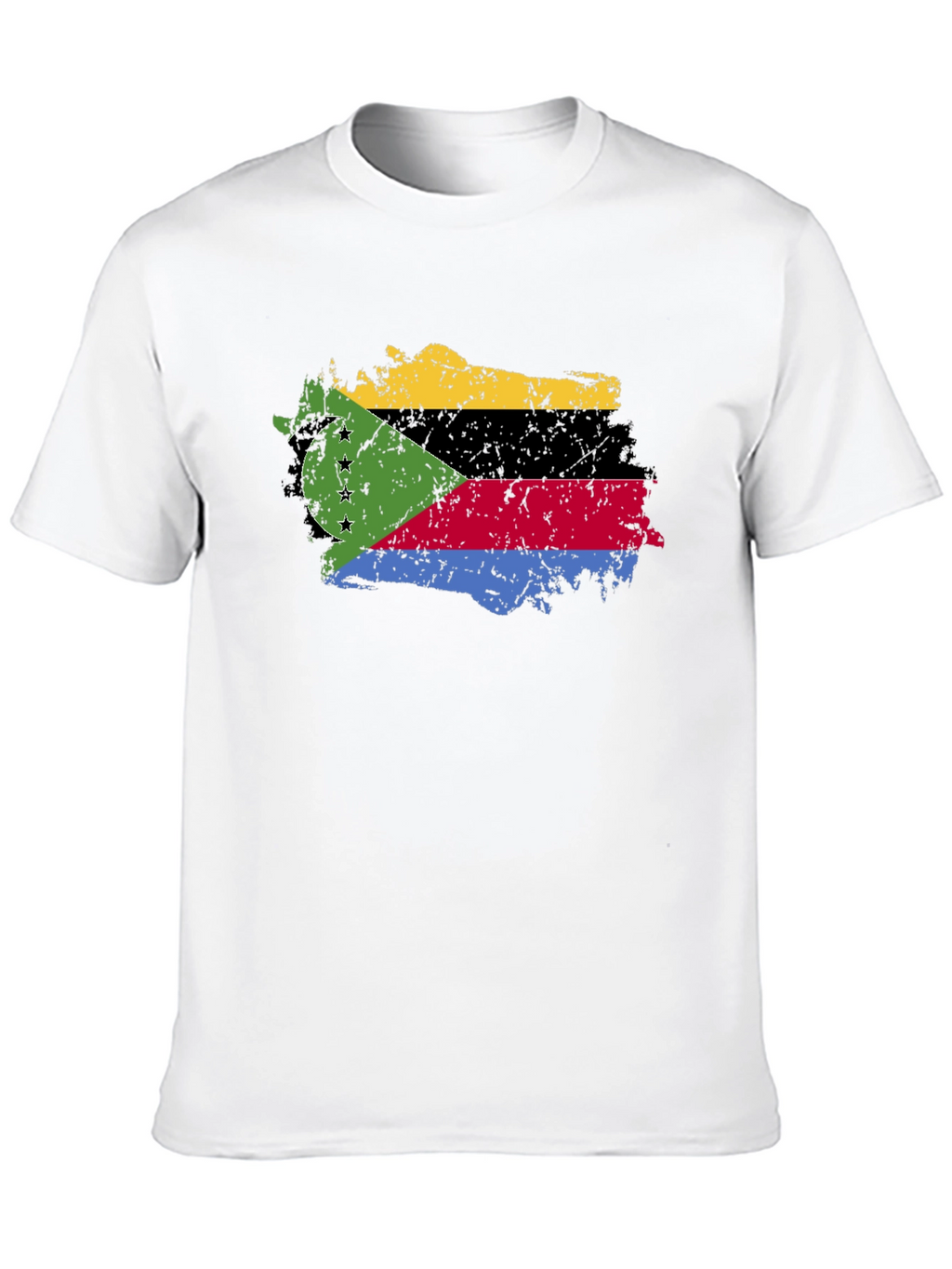 Comoros Flag Grunge T-Shirt