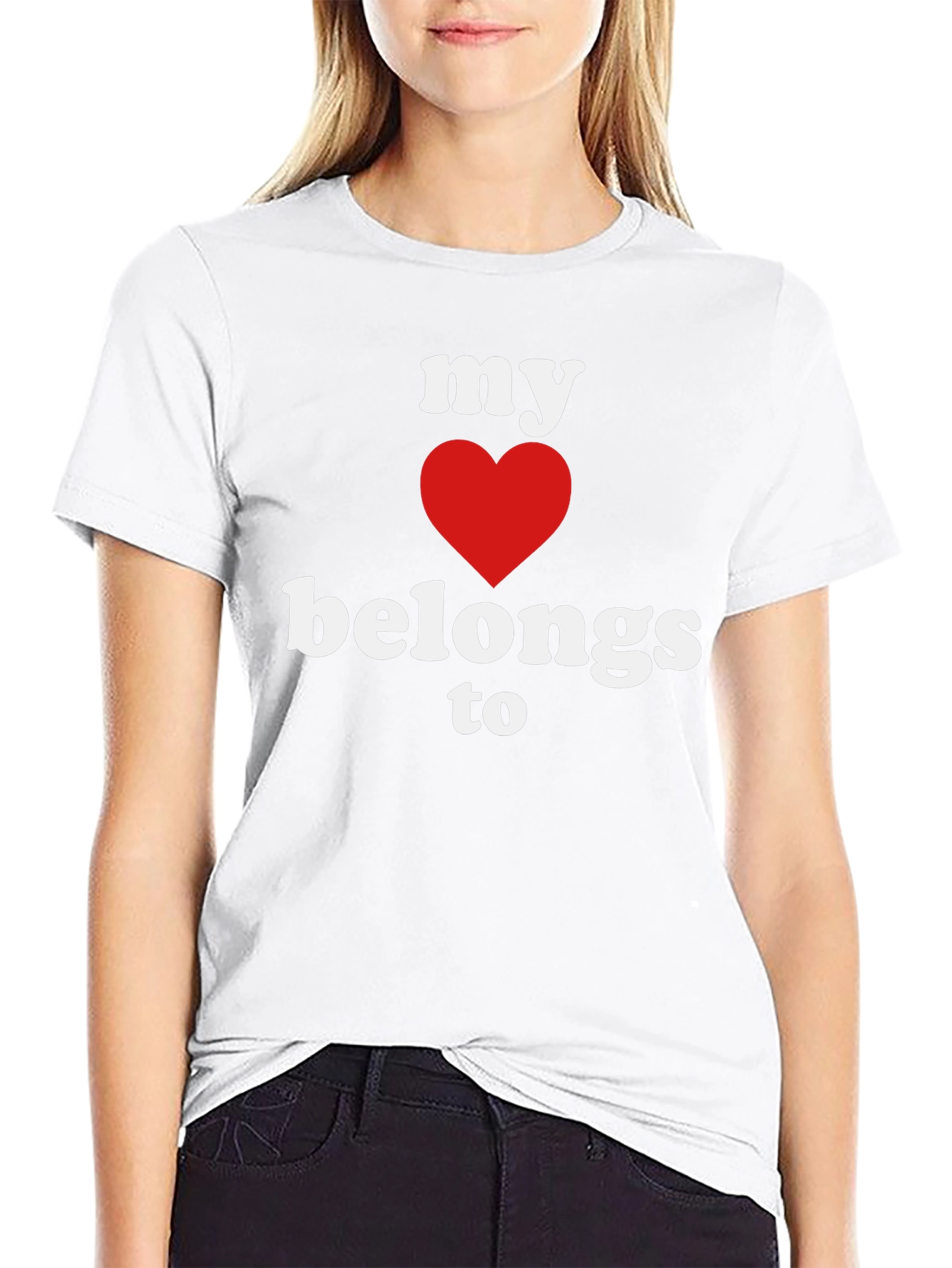 My Heart Belongs To T-Shirt - Black