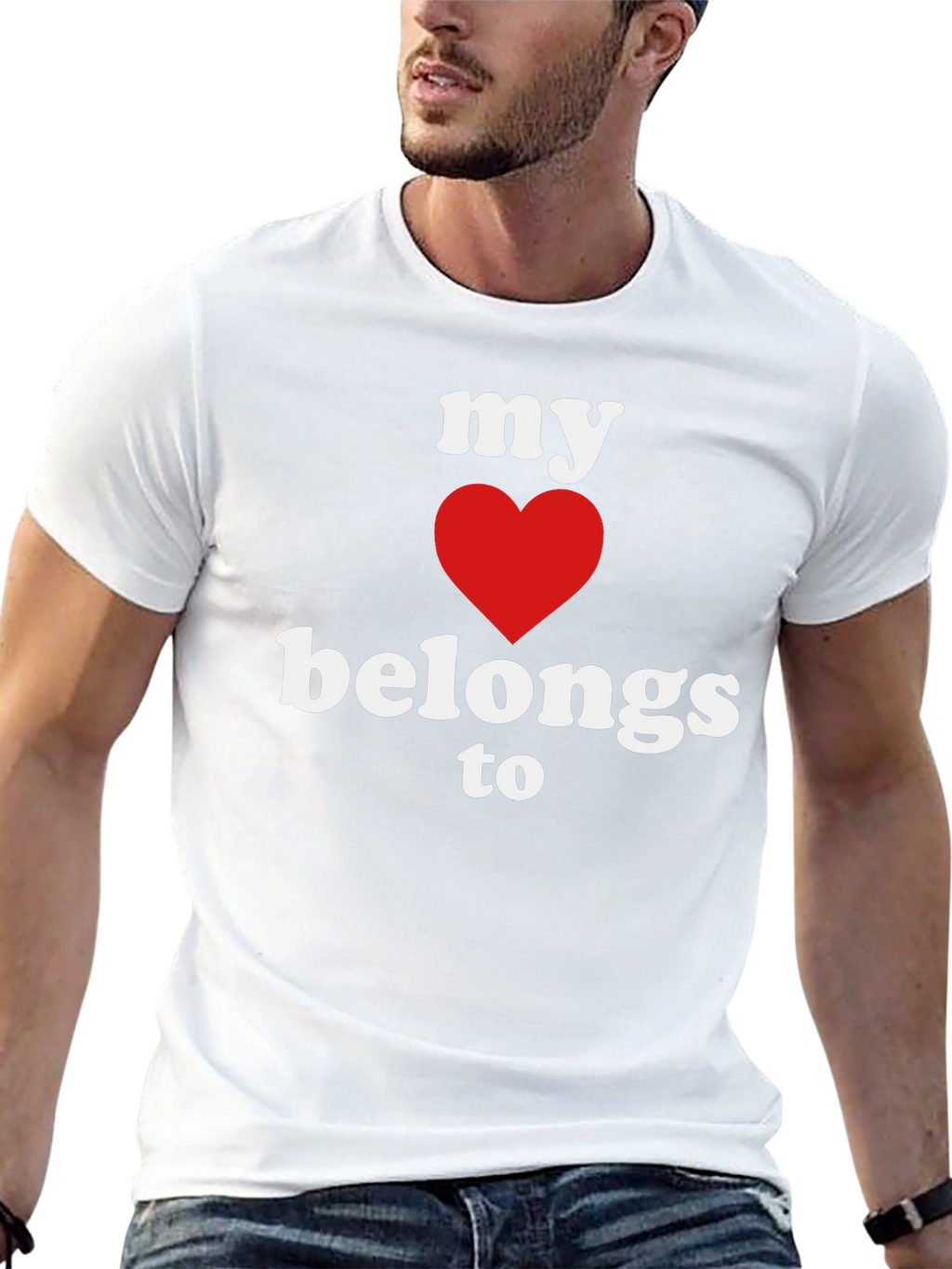 My Heart Belongs To T-Shirt - Black