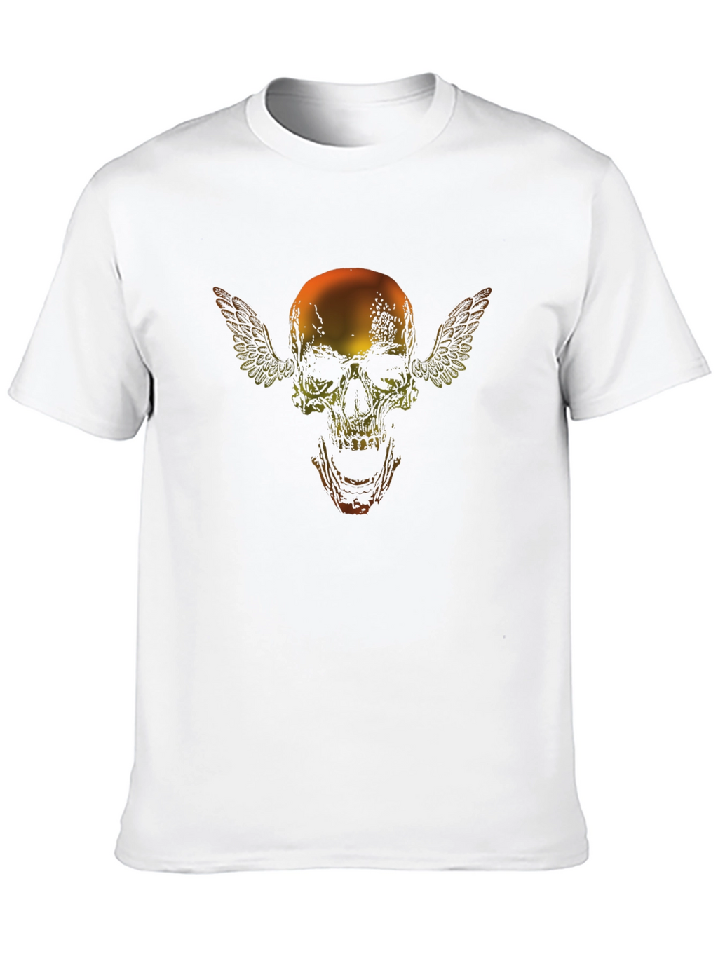 Skull with Wings Graphic Black T-Shirt