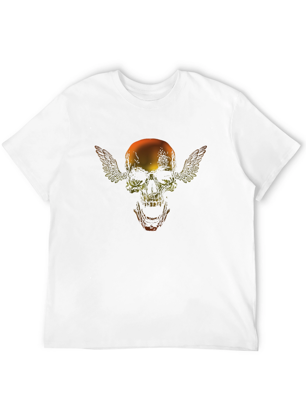 Skull with Wings Graphic Black T-Shirt