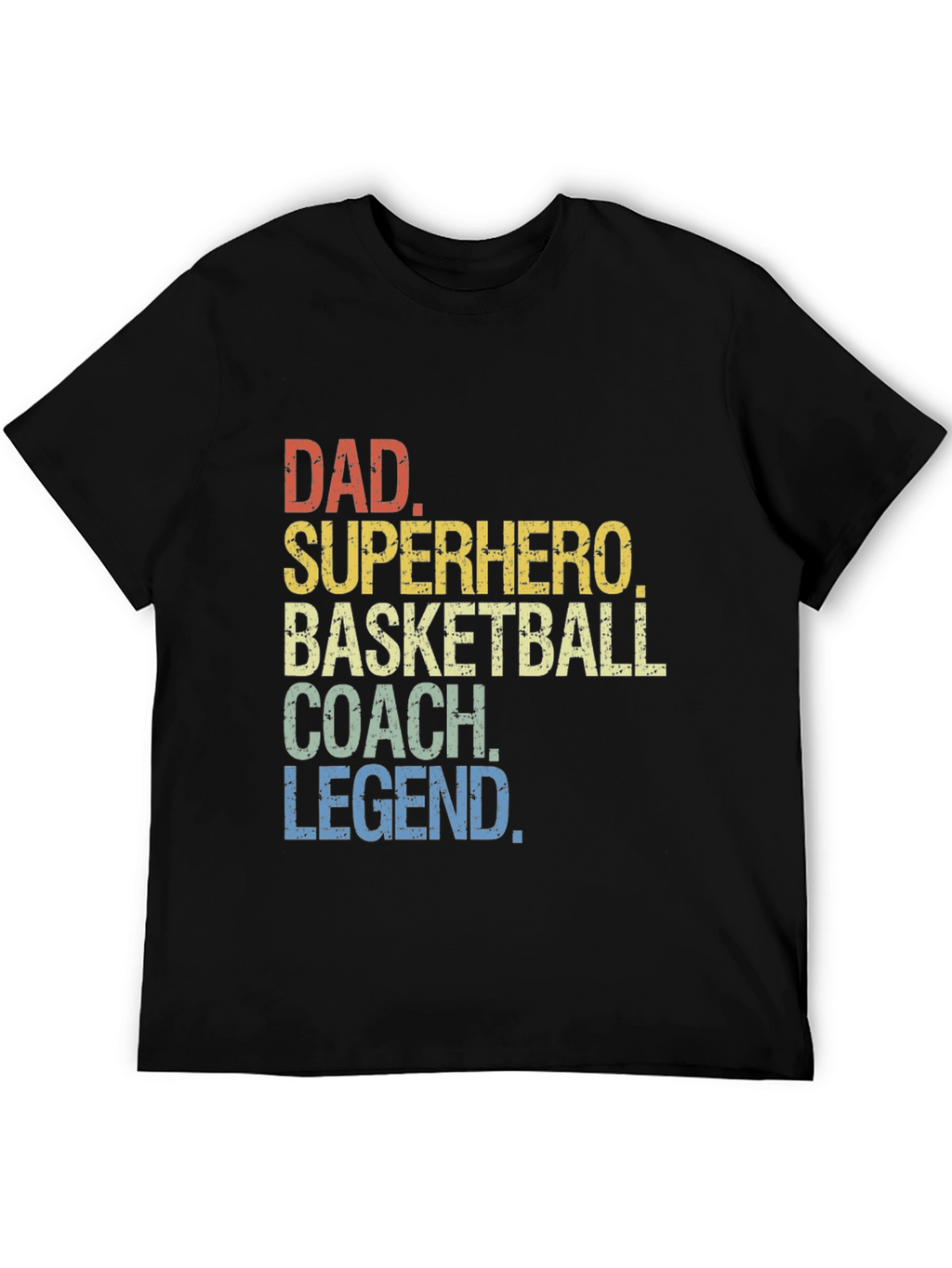 Dad Superhero Basketball Coach Legend T-Shirt