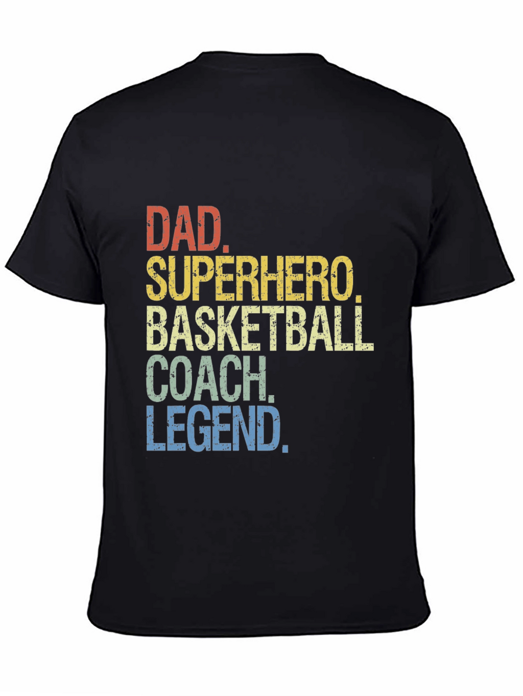 Dad Superhero Basketball Coach Legend T-Shirt