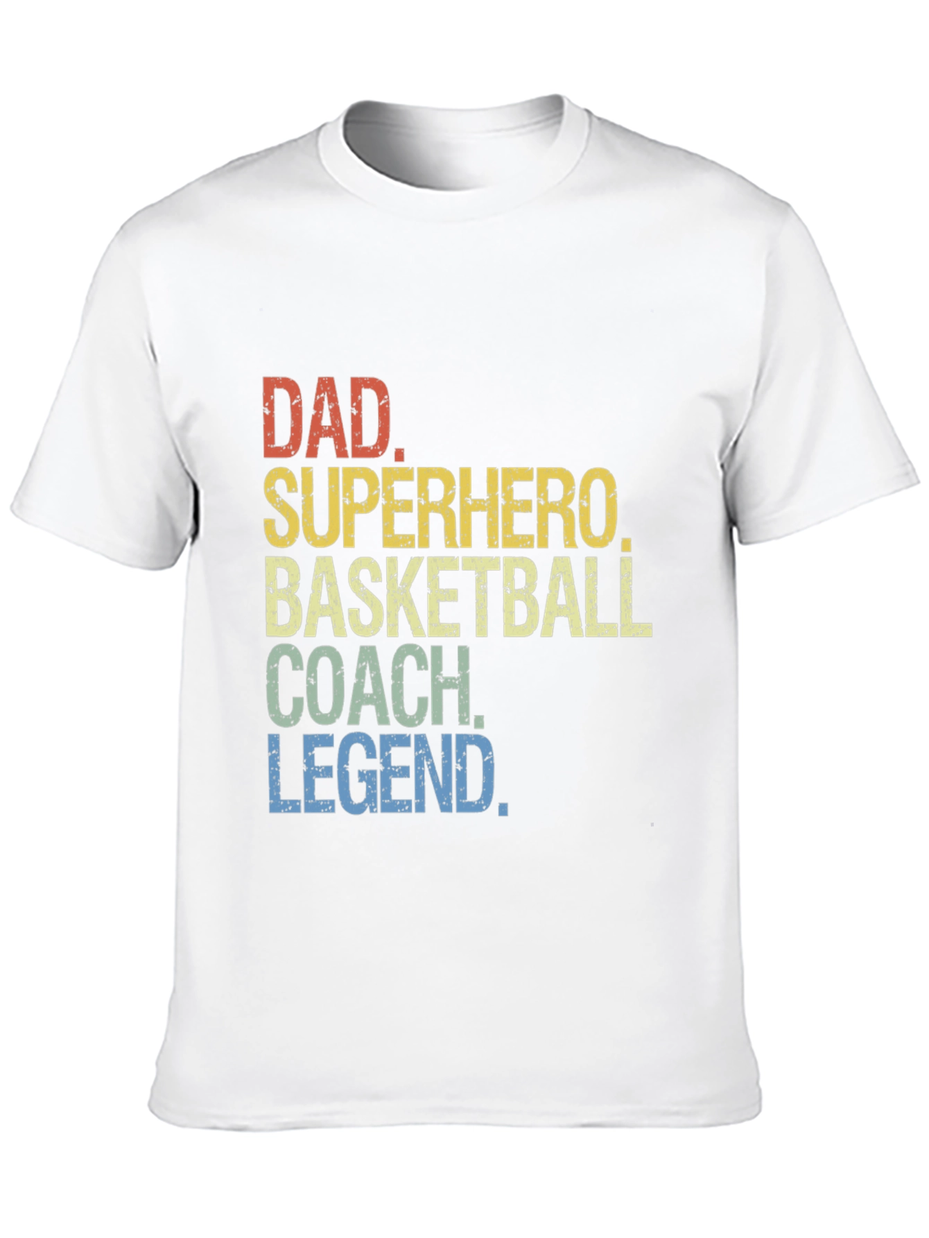 Dad Superhero Basketball Coach Legend T-Shirt