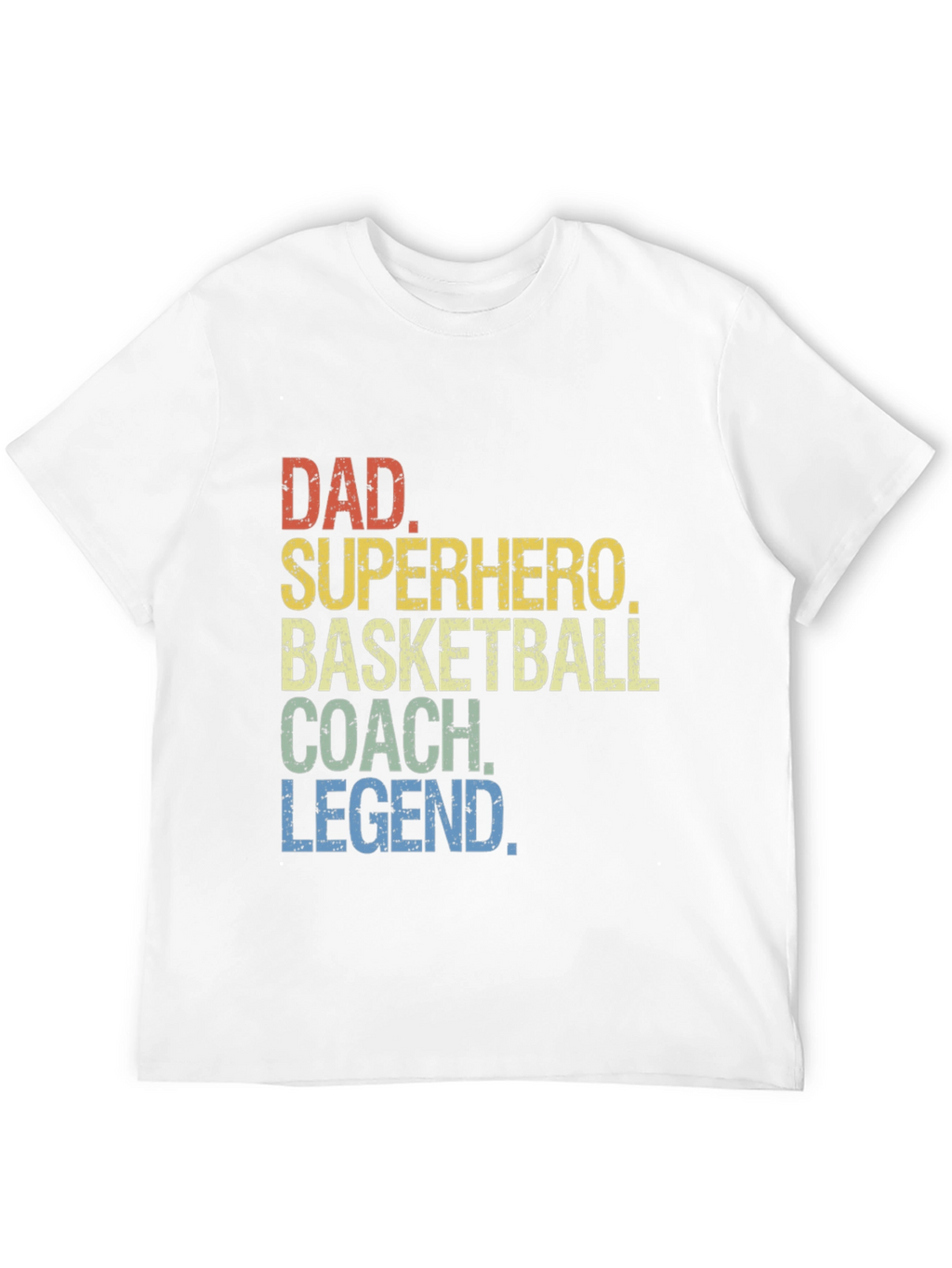 Dad Superhero Basketball Coach Legend T-Shirt