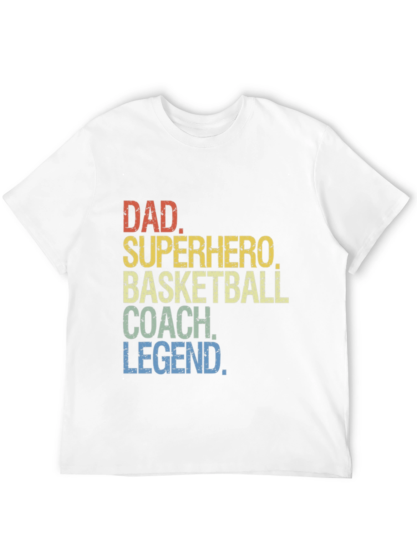 Dad Superhero Basketball Coach Legend T-Shirt