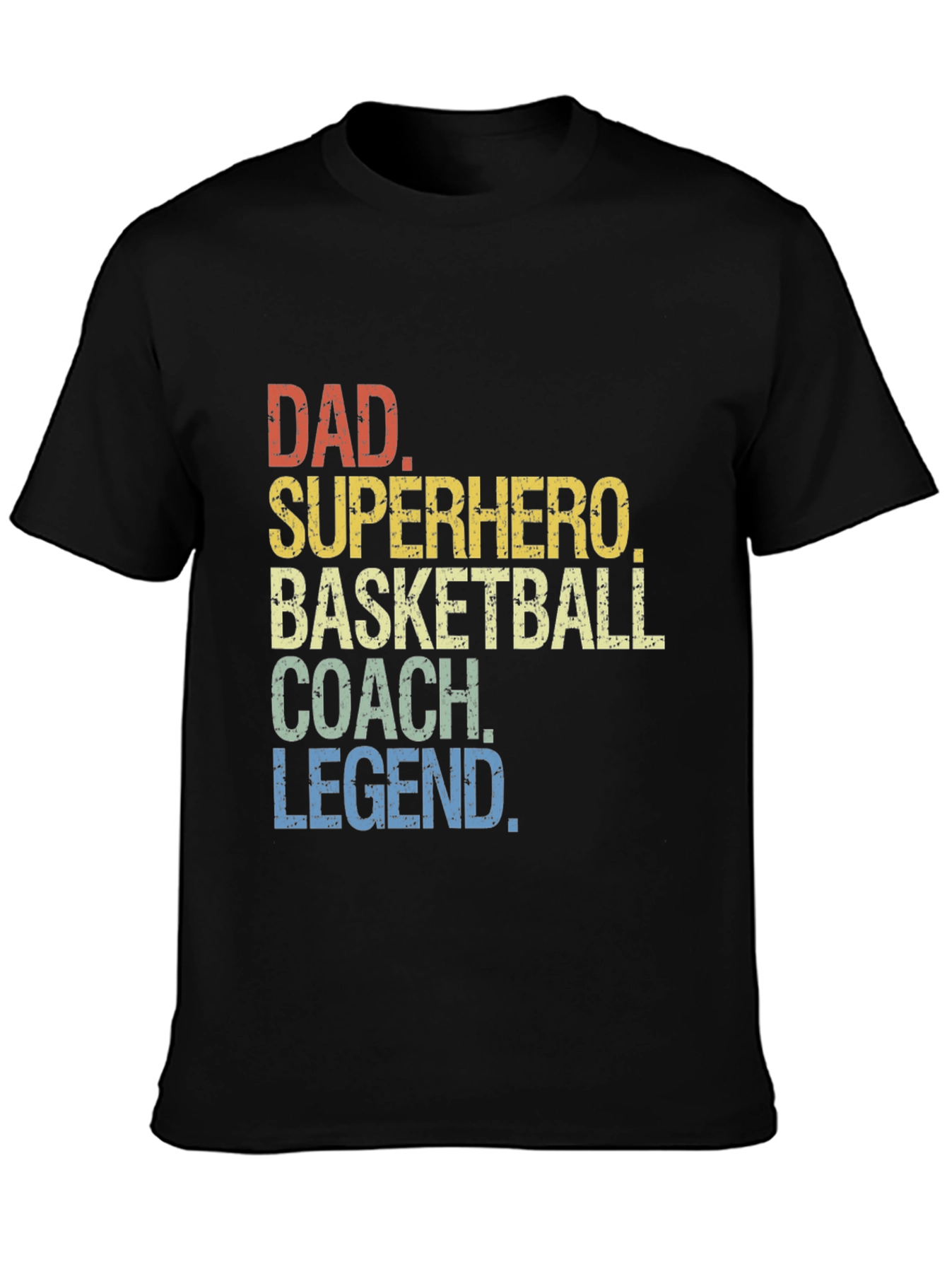 Dad Superhero Basketball Coach Legend T-Shirt