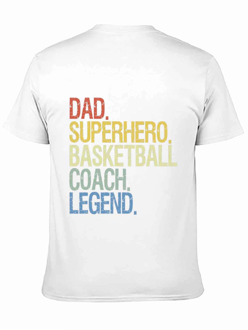 Dad Superhero Basketball Coach Legend T-Shirt