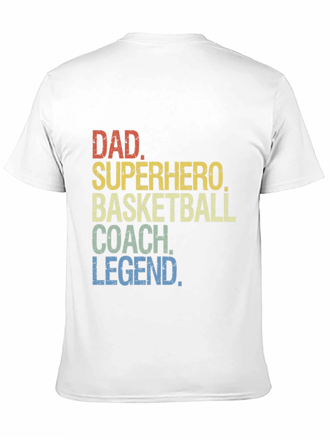 Dad Superhero Basketball Coach Legend T-Shirt