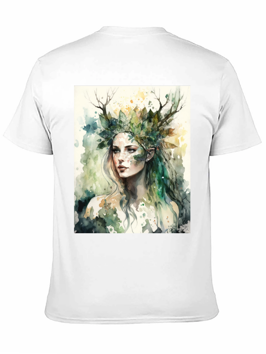 Nature Goddess Graphic Tee - Black Cotton T-Shirt