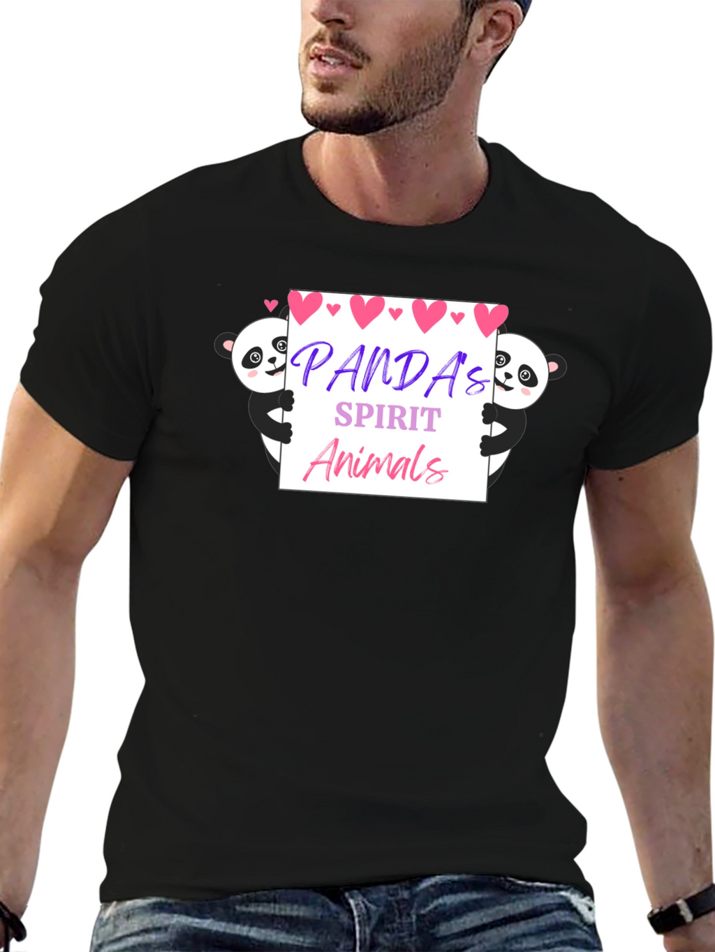 Panda Spirit Animals Graphic T-Shirt