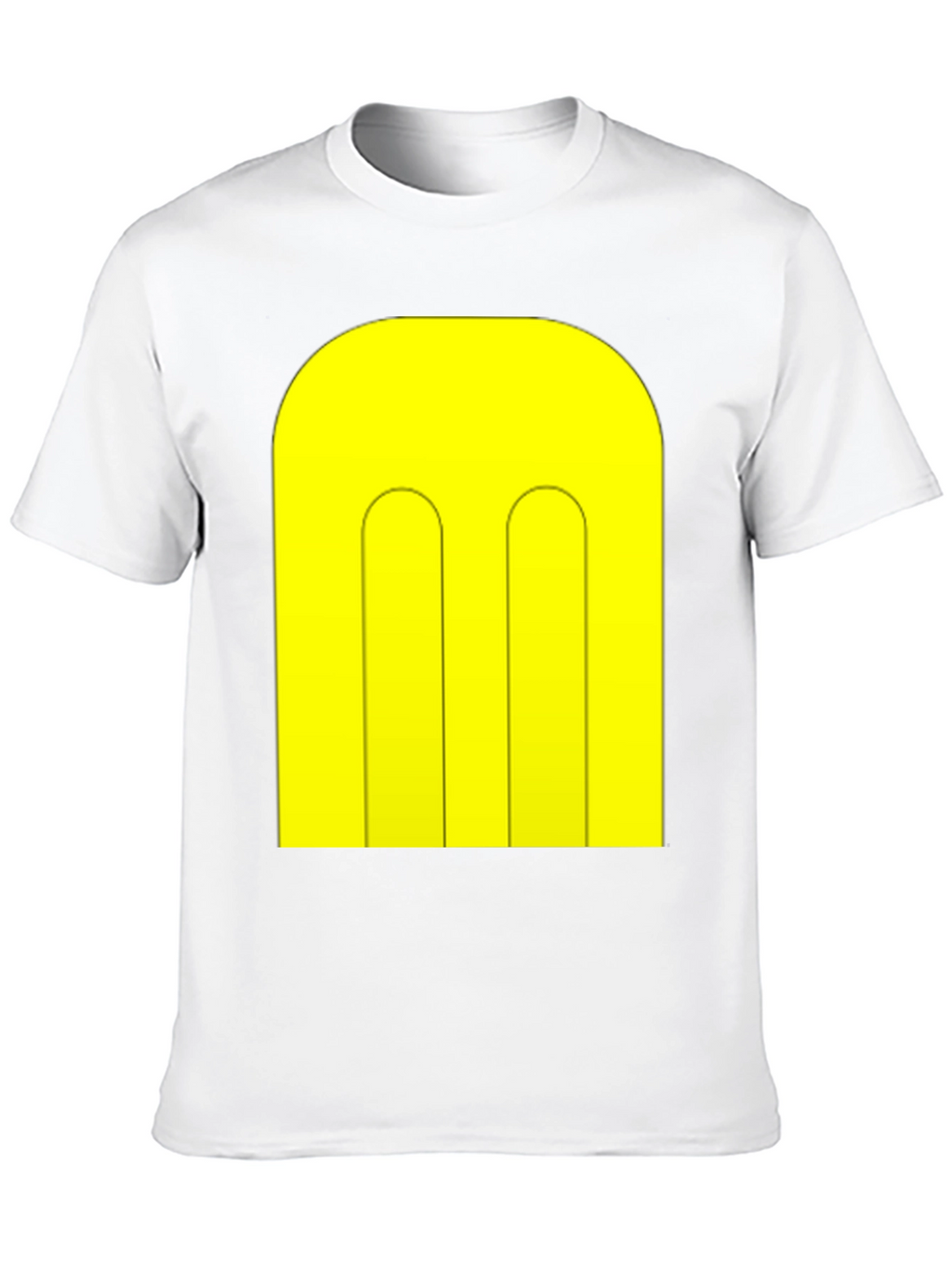 Abstract Yellow Pattern Black T-Shirt