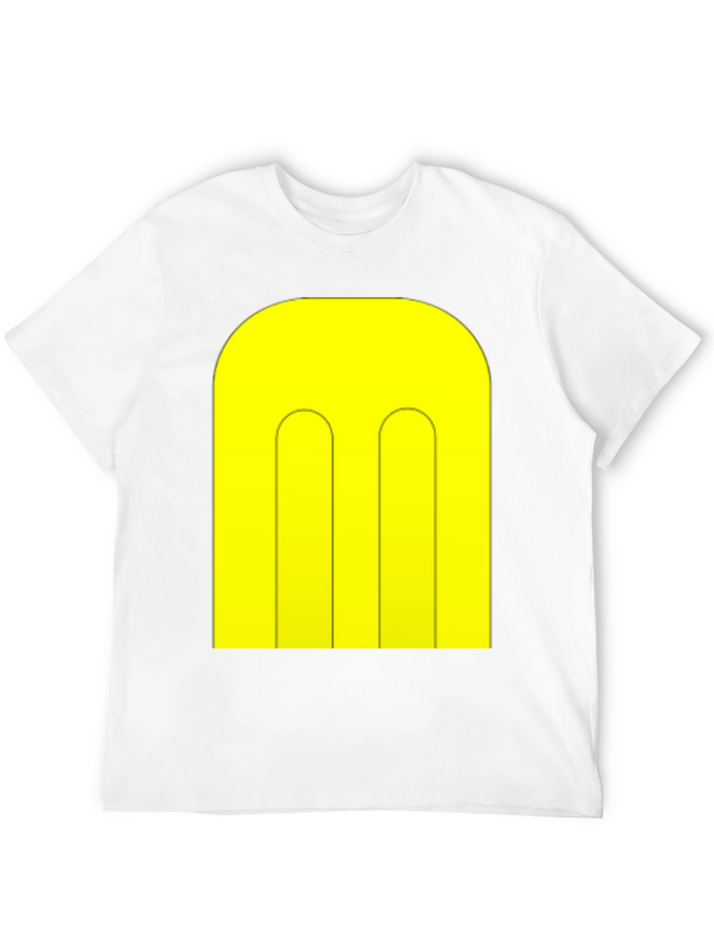 Abstract Yellow Pattern Black T-Shirt