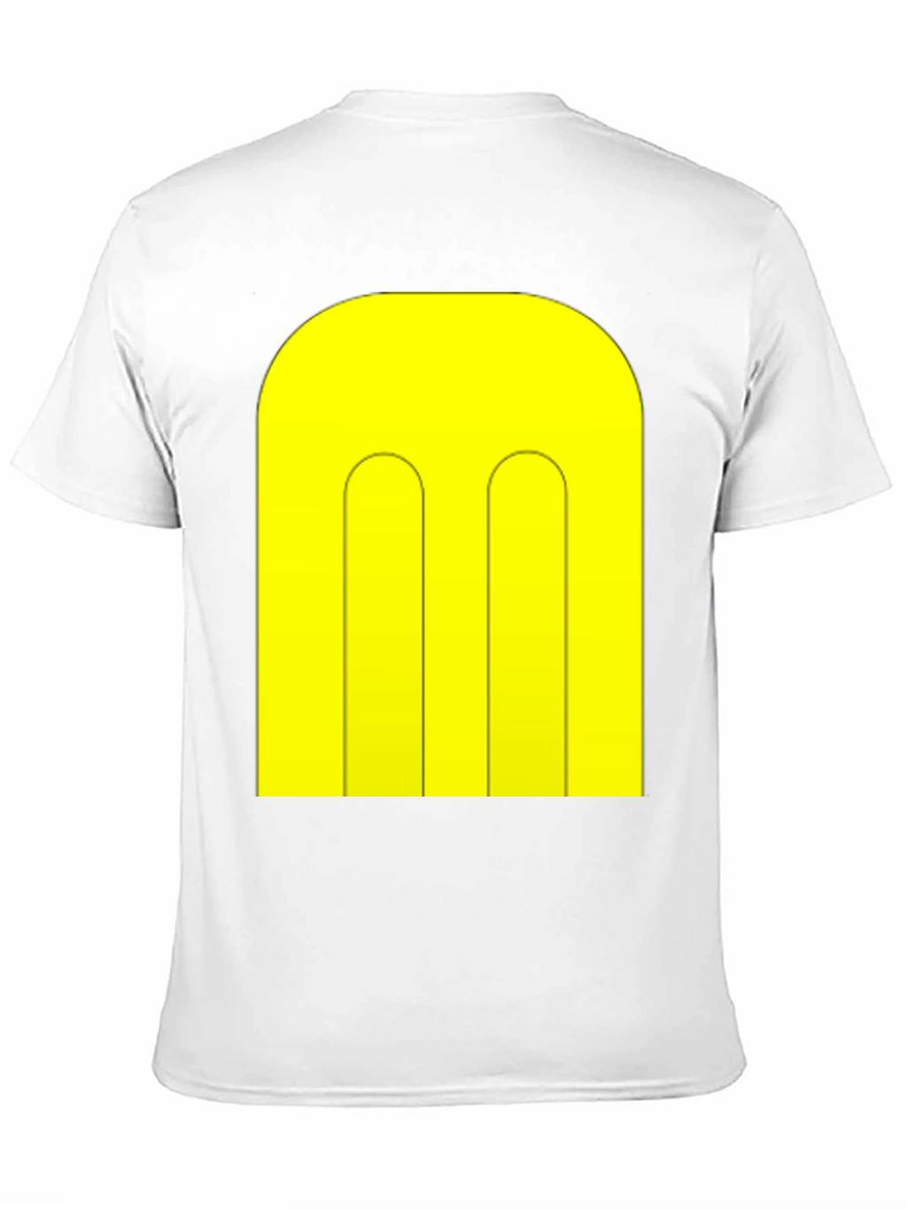 Abstract Yellow Pattern Black T-Shirt