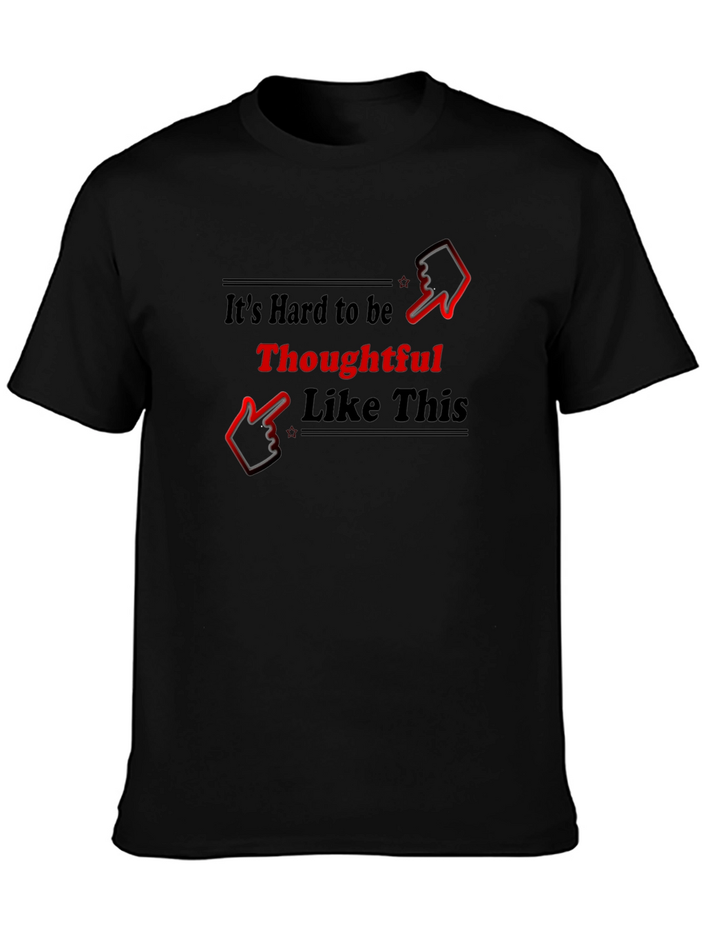 Thoughtful Graphic T-Shirt - Black