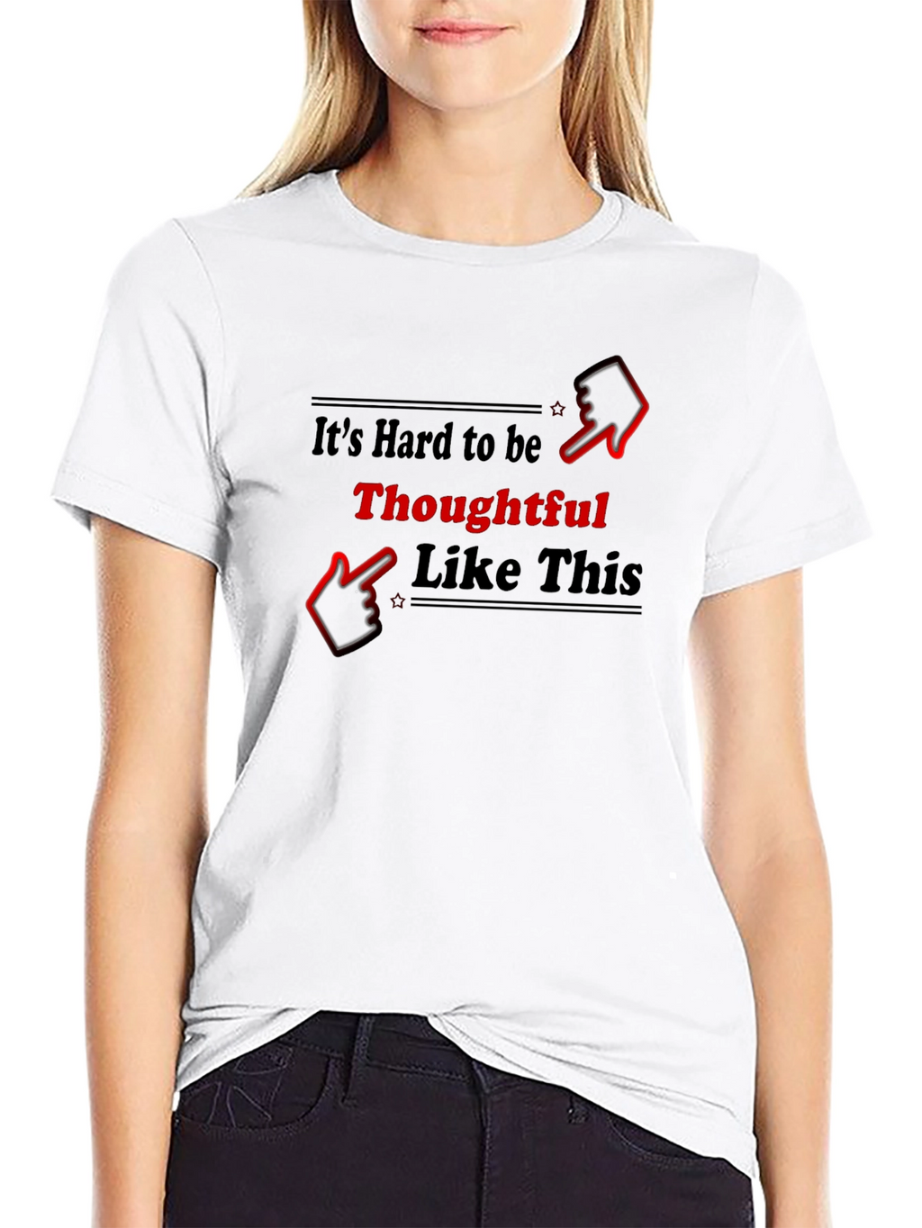 Thoughtful Graphic T-Shirt - Black