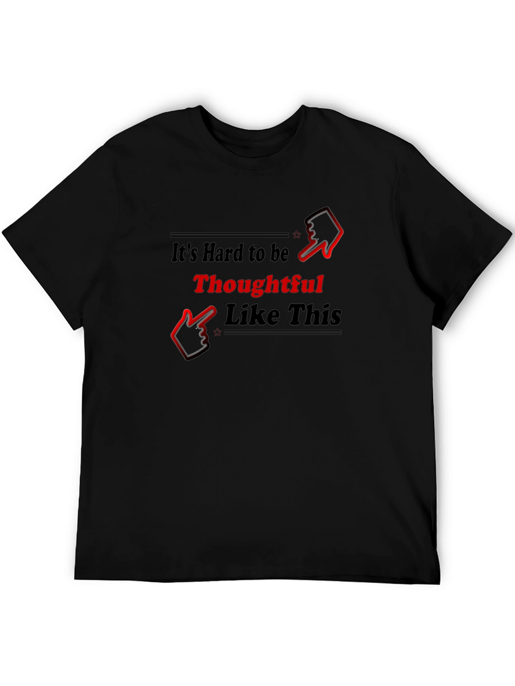 Thoughtful Graphic T-Shirt - Black