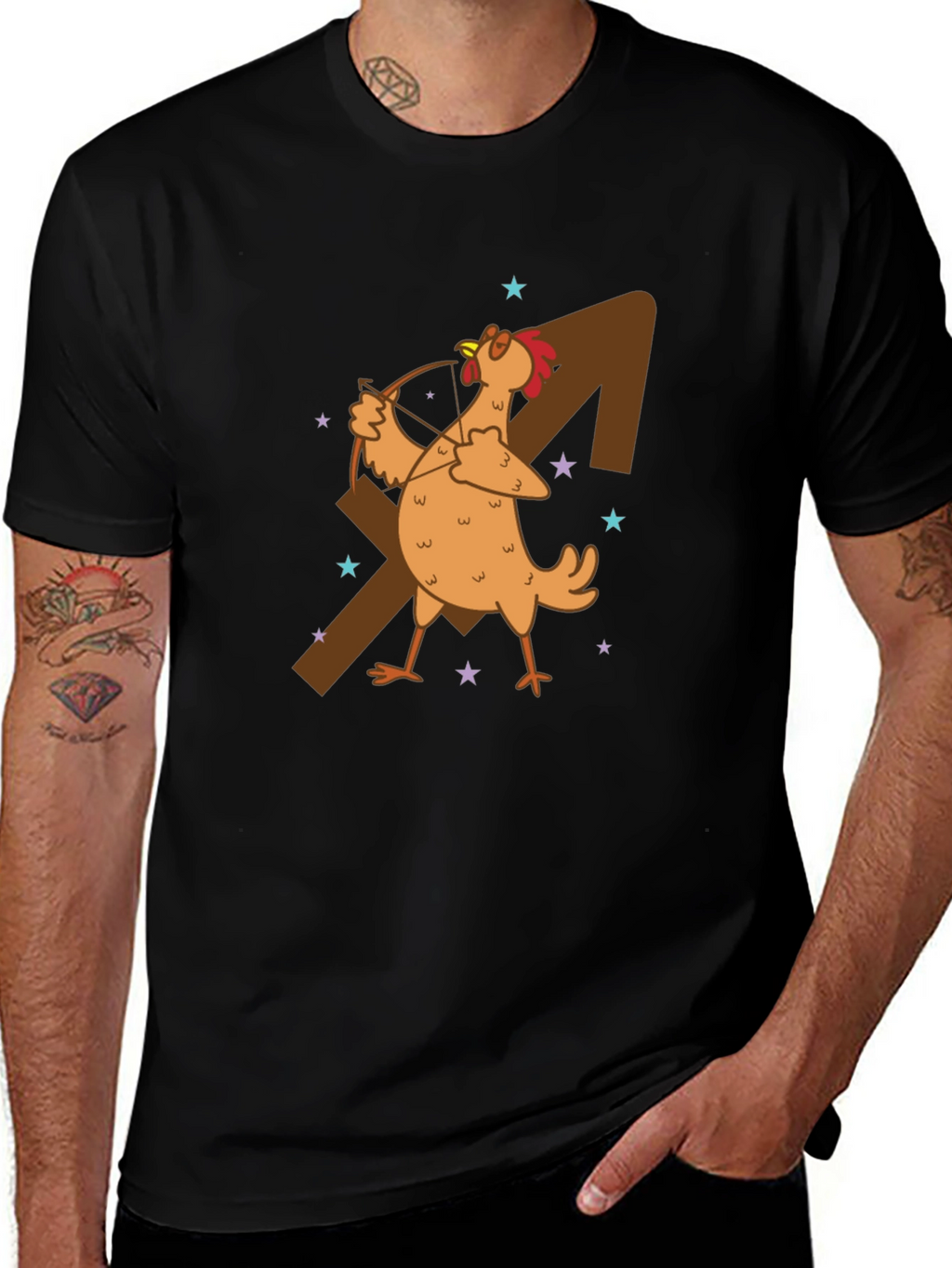 Sagittarius Chicken Graphic T-Shirt