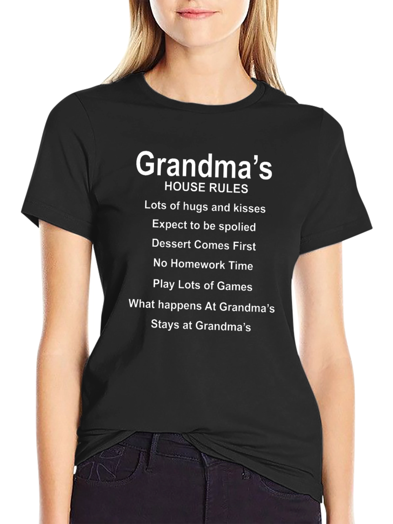 Grandmas House Rules T-Shirt - Fun Family Gift