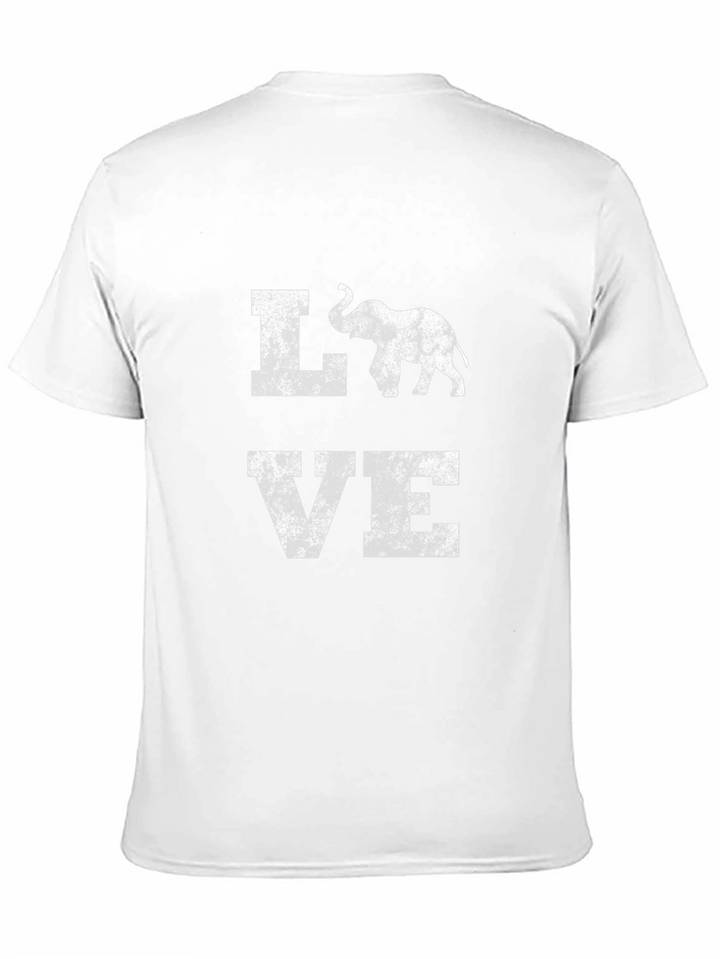Love Elephant Graphic Print Black T-Shirt