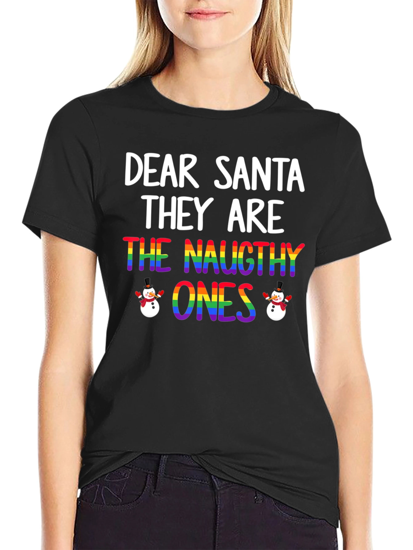 Dear Santa Naughty Ones Christmas T-Shirt