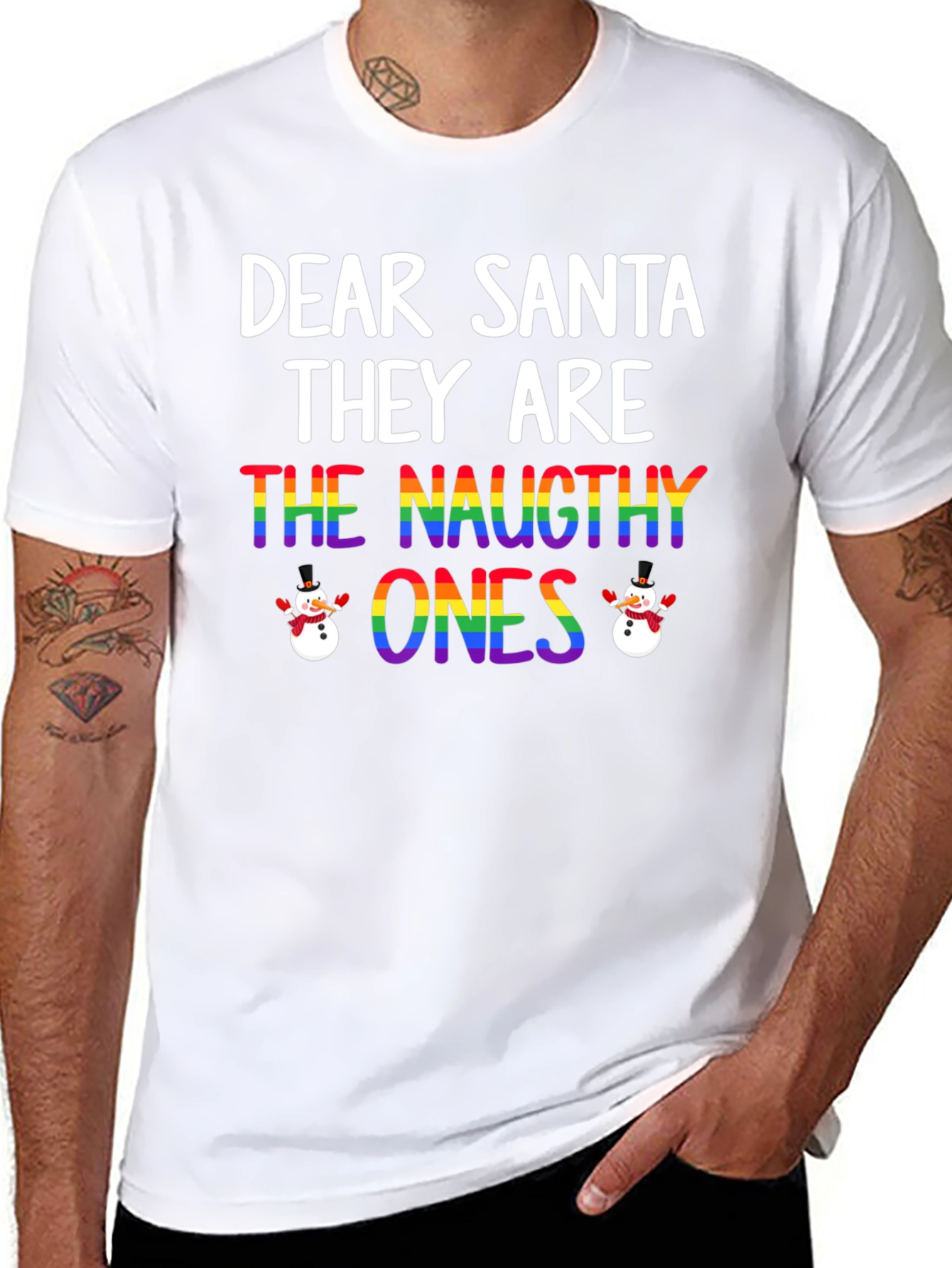 Dear Santa Naughty Ones Christmas T-Shirt