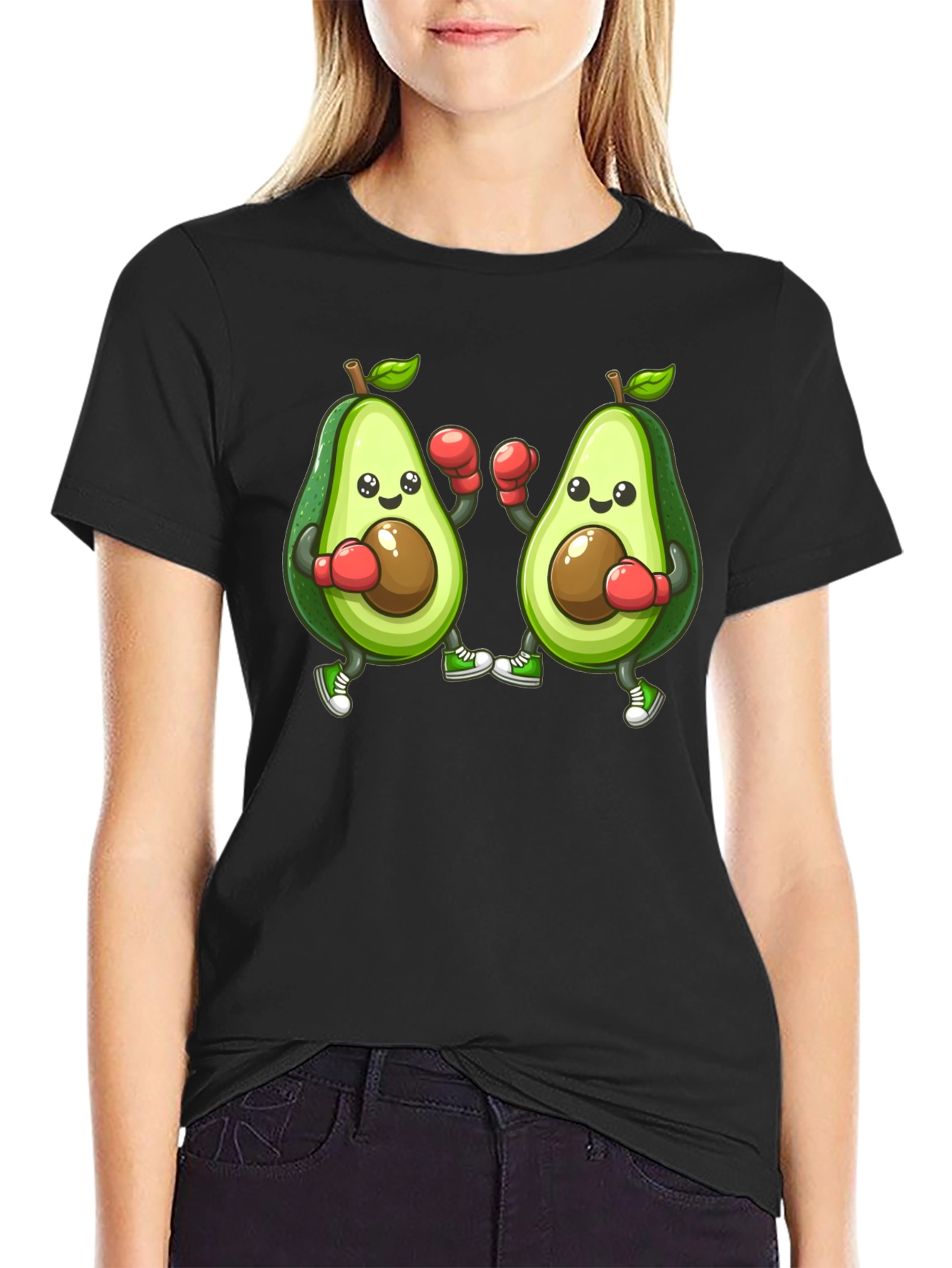 Avocado Boxing Black T-Shirt
