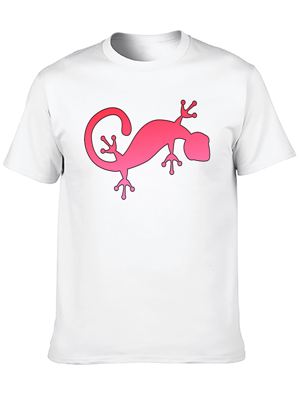 Pink Gecko Graphic Black T-Shirt
