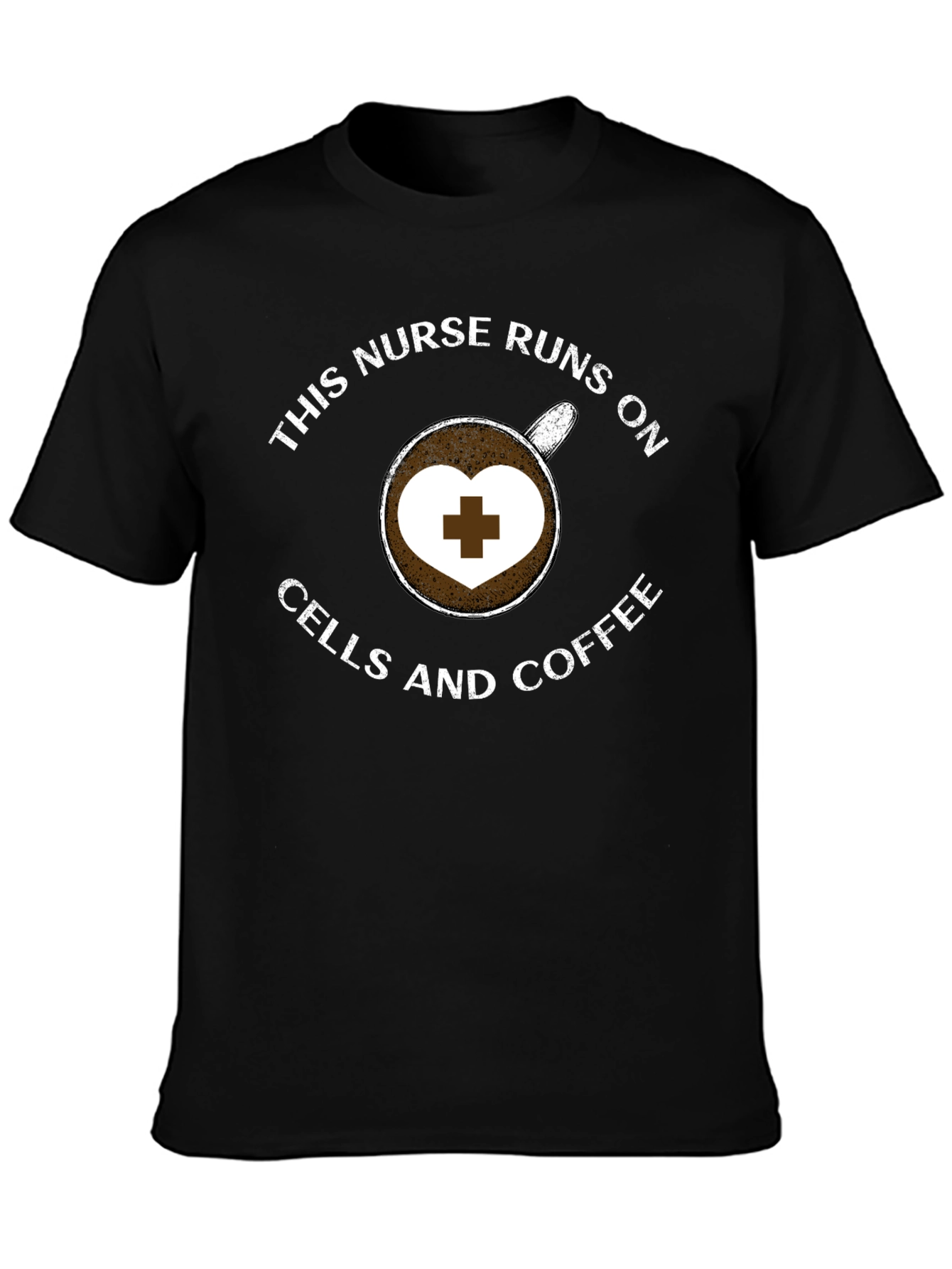 Nurse Coffee T-Shirt - Runs on Cells and Coffee