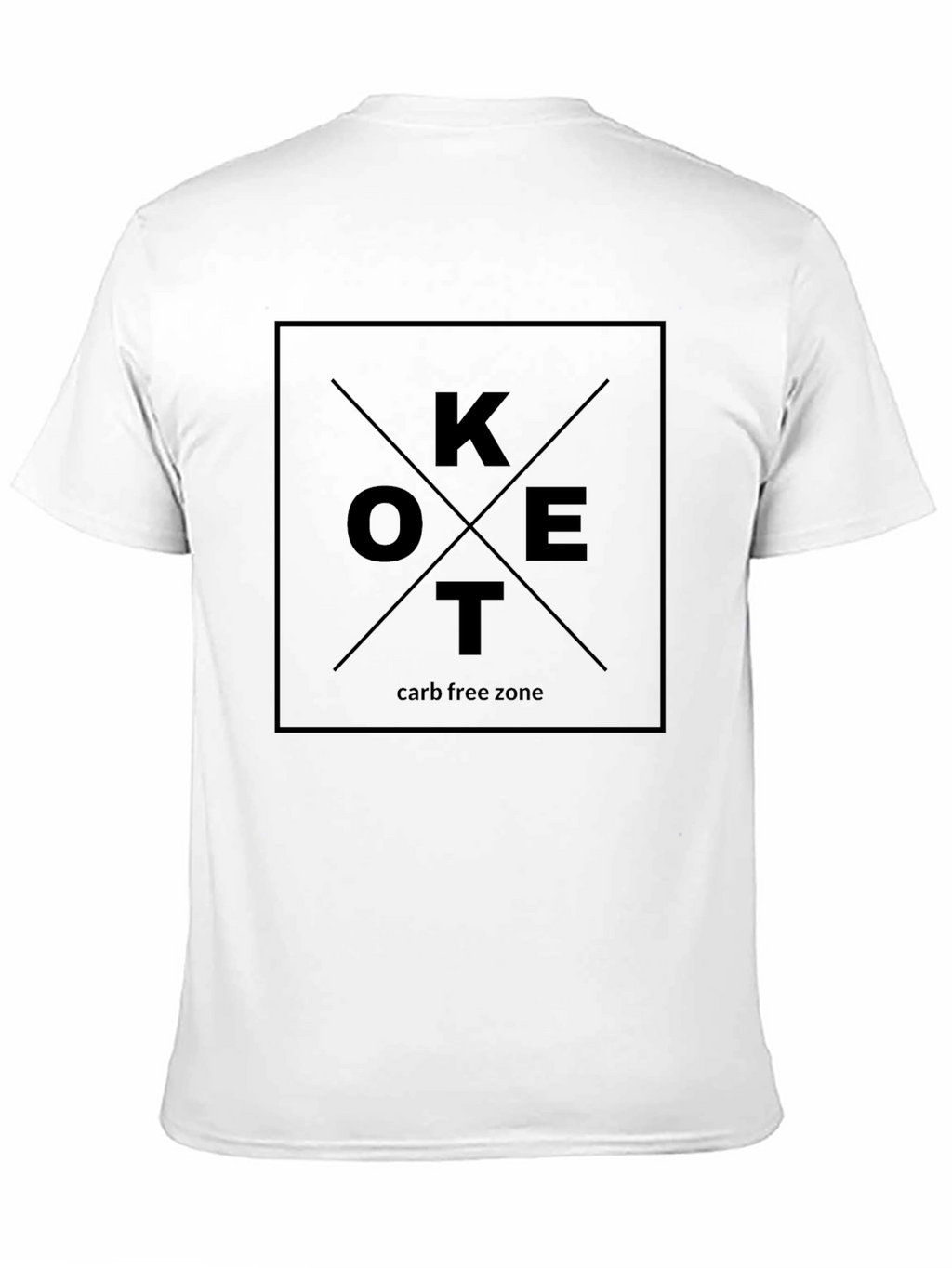 KETO Carb Free Zone Black Graphic T-Shirt