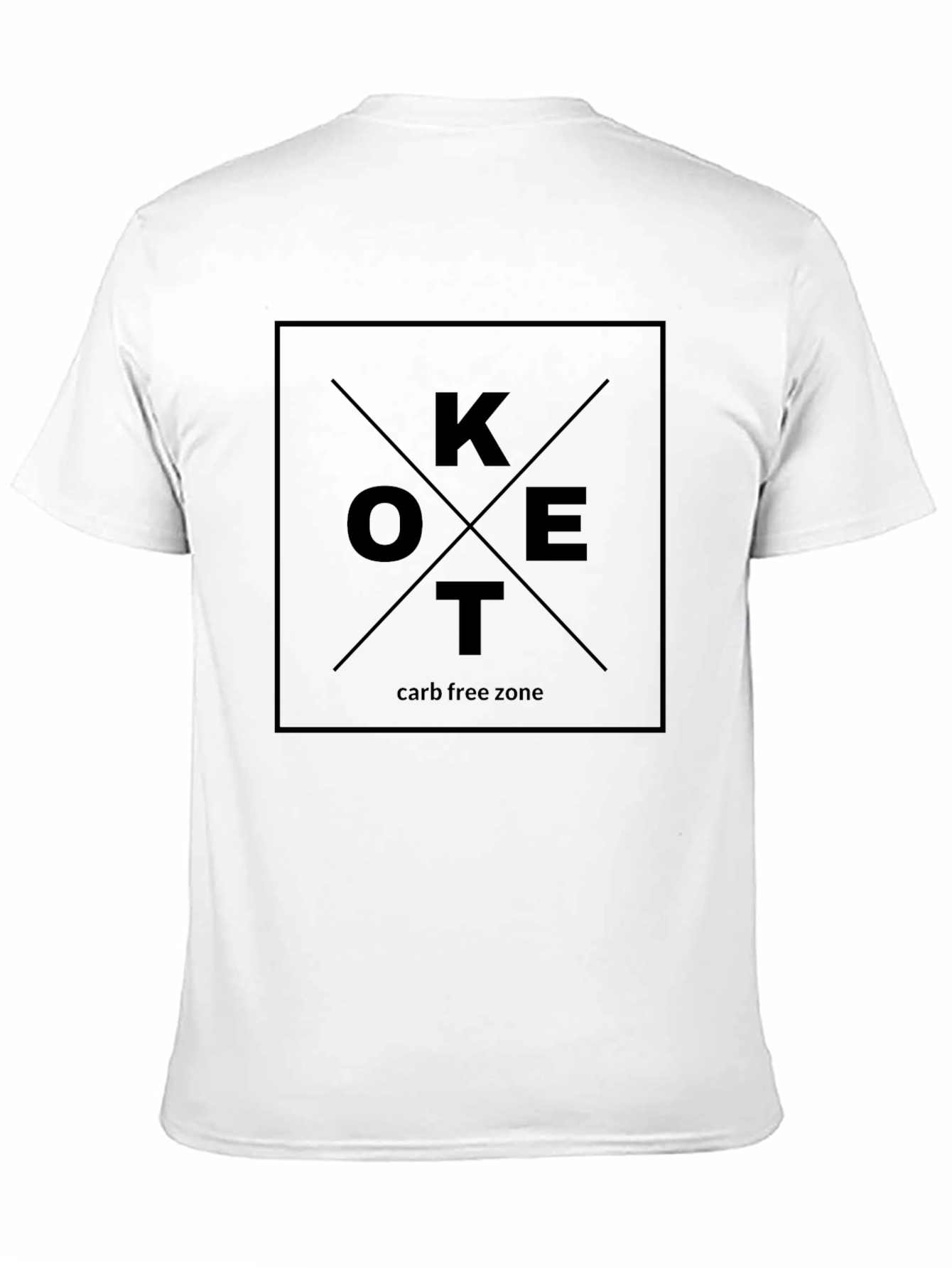KETO Carb Free Zone Black Graphic T-Shirt