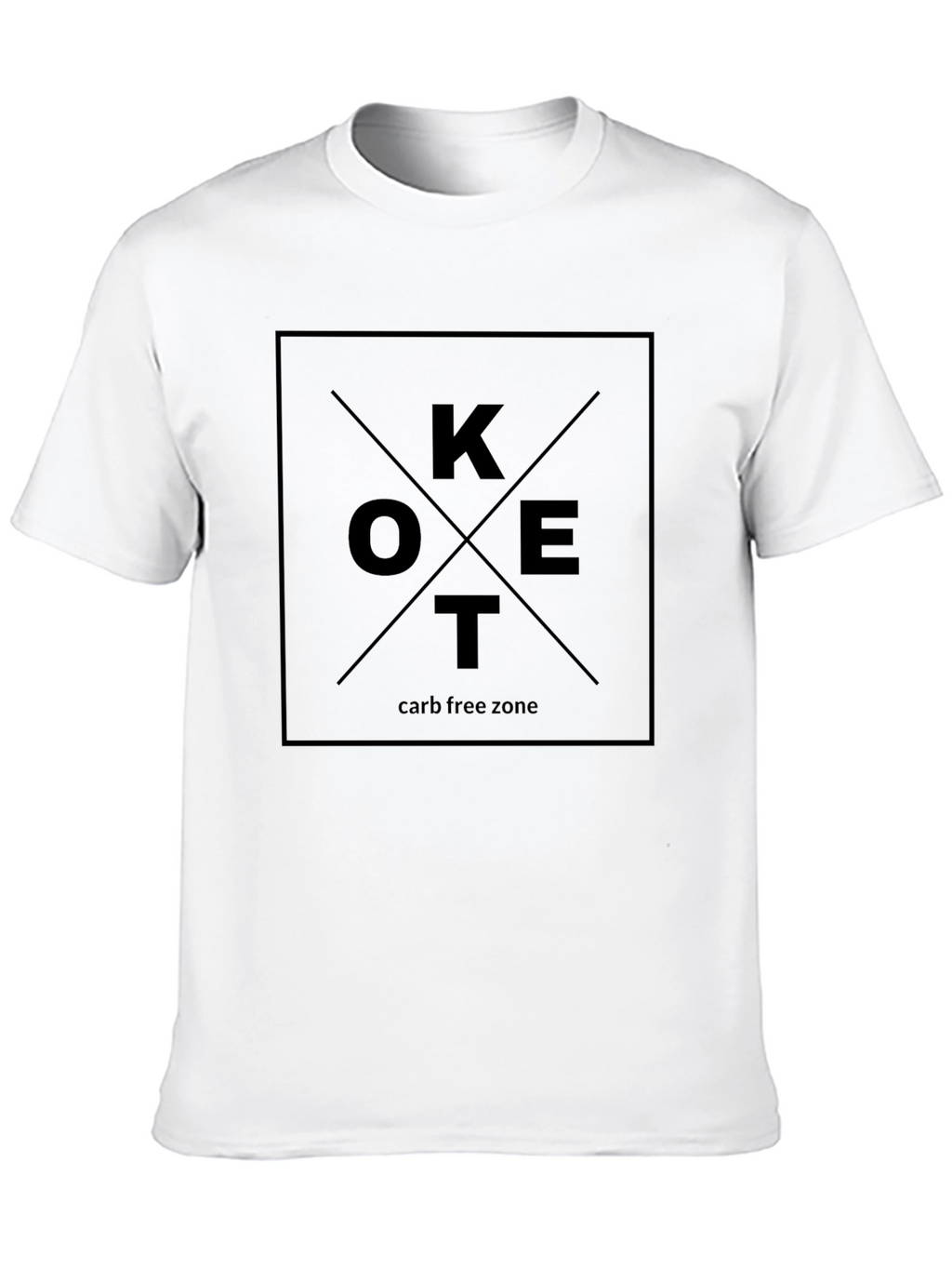 KETO Carb Free Zone Black Graphic T-Shirt
