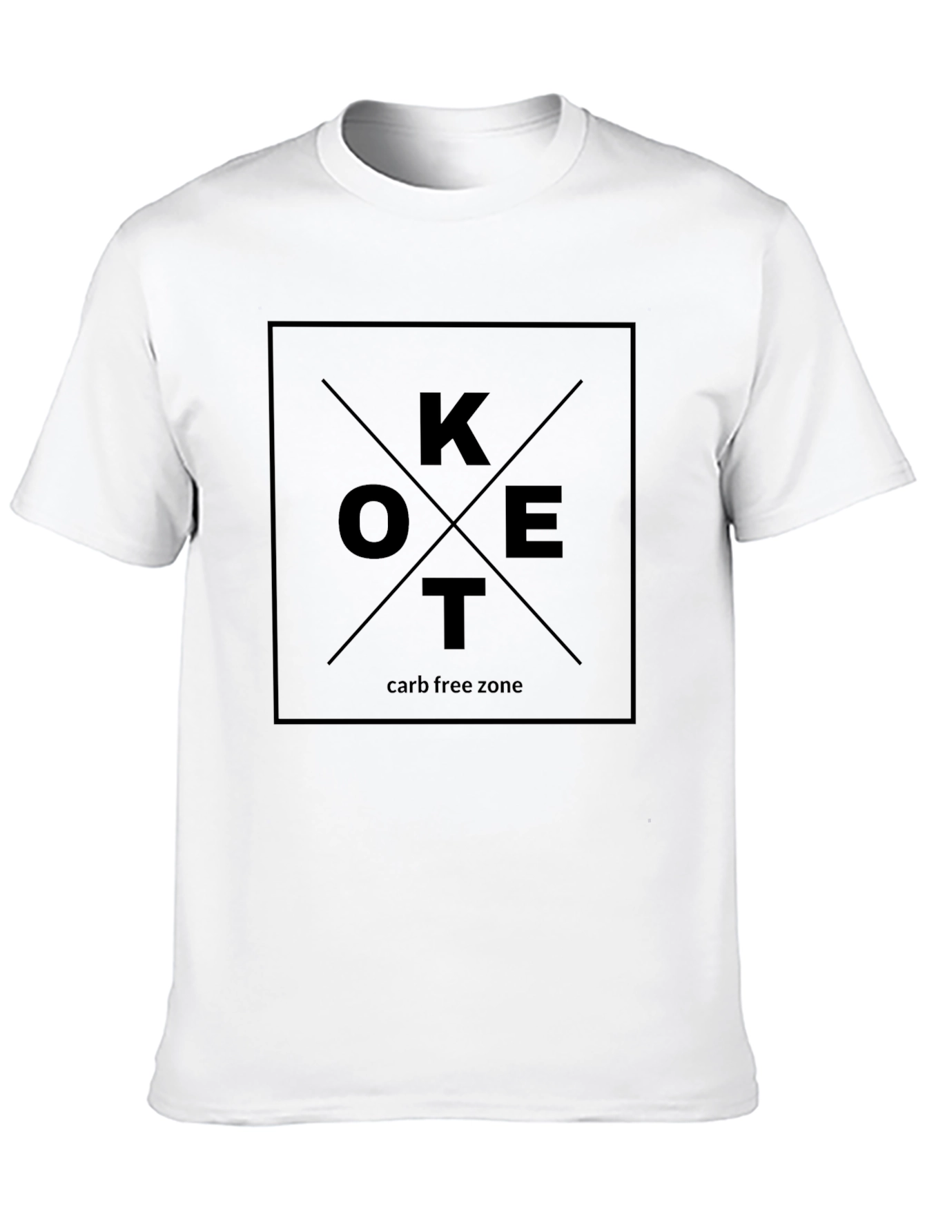 KETO Carb Free Zone Black Graphic T-Shirt